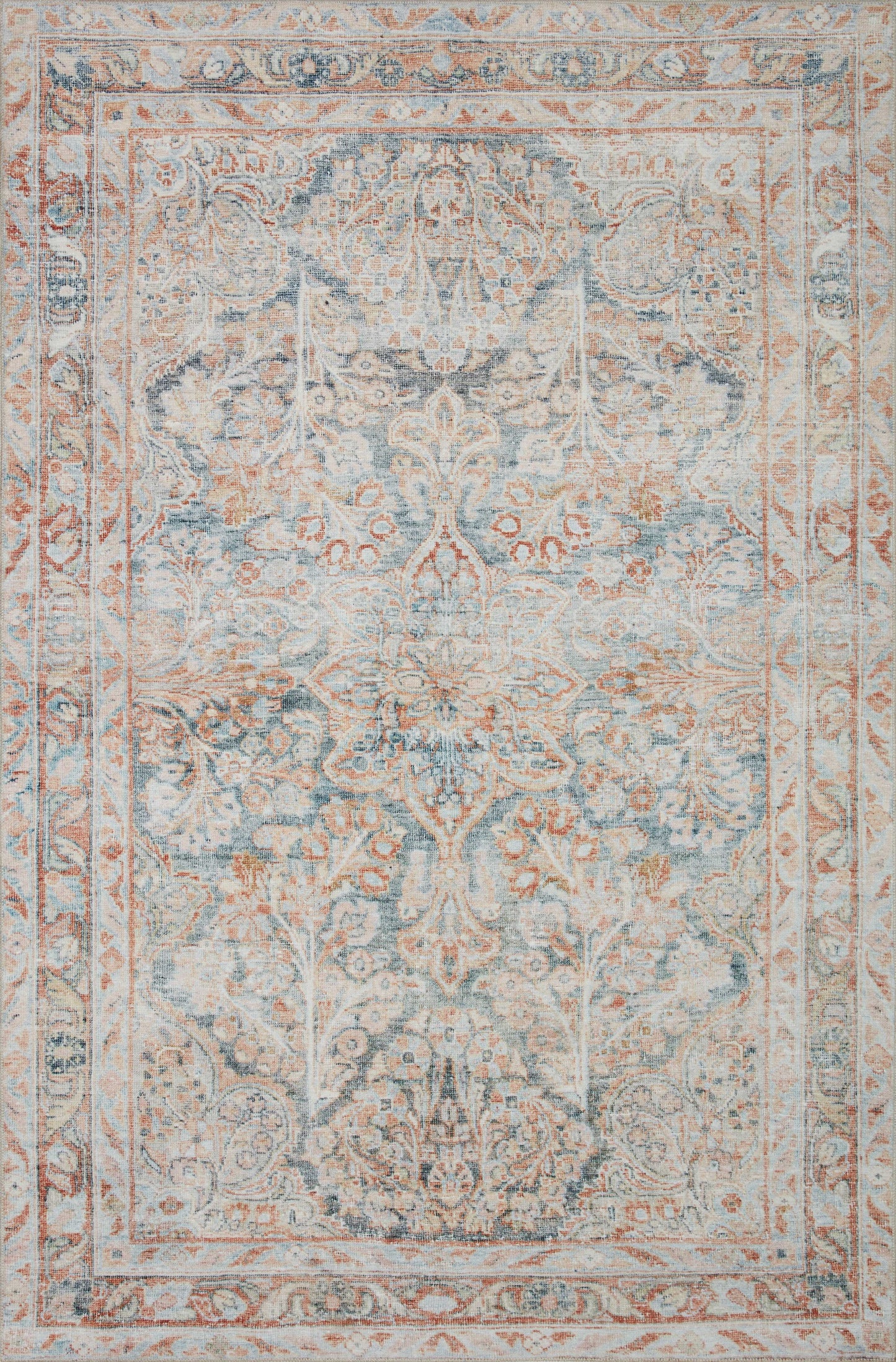 Magnolia Home Lenna LEA-02 Ocean Apricot Traditional Power Loomed Rug