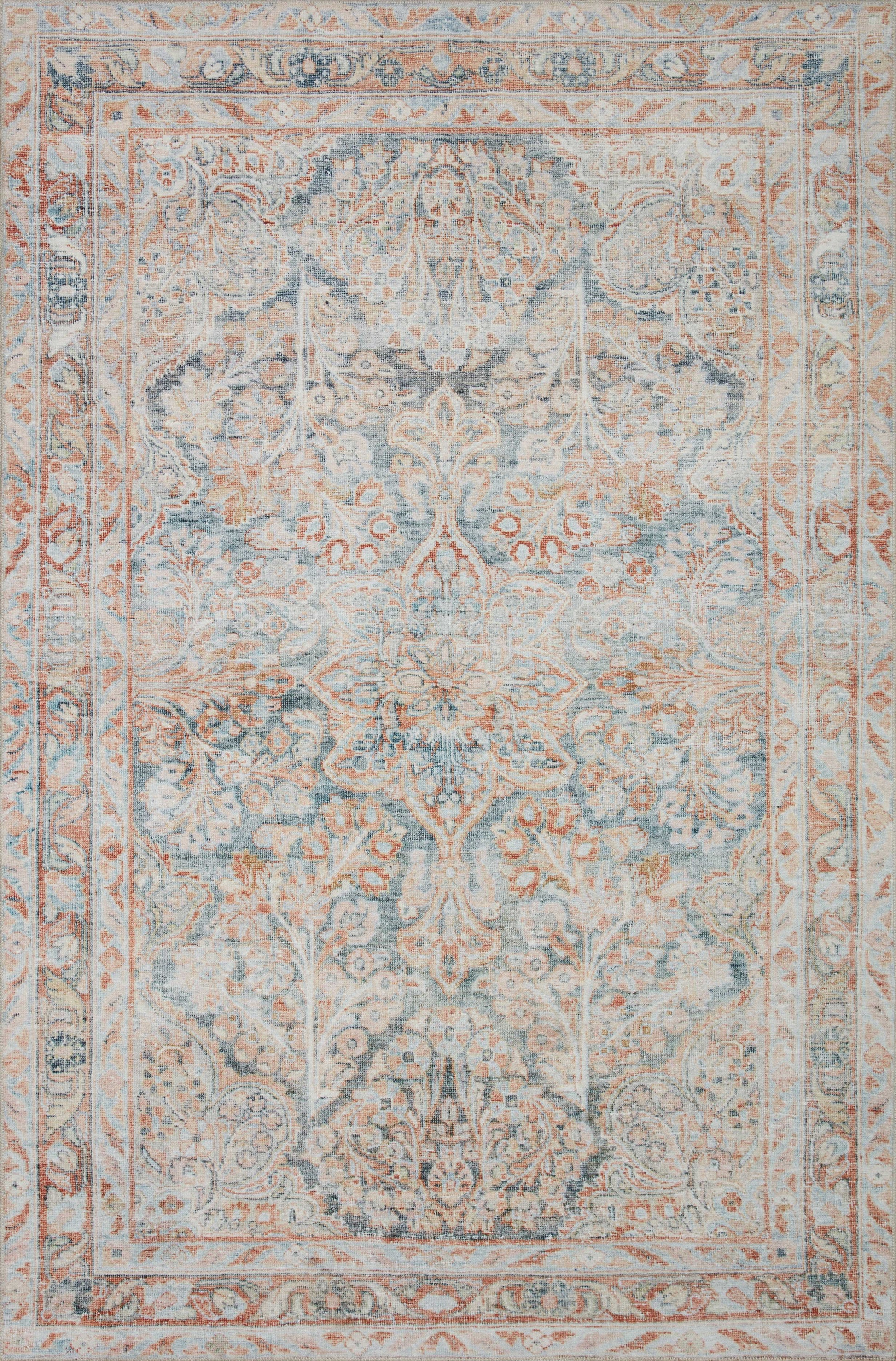 Magnolia Home Lenna LEA-02 Ocean Apricot Traditional Power Loomed Rug