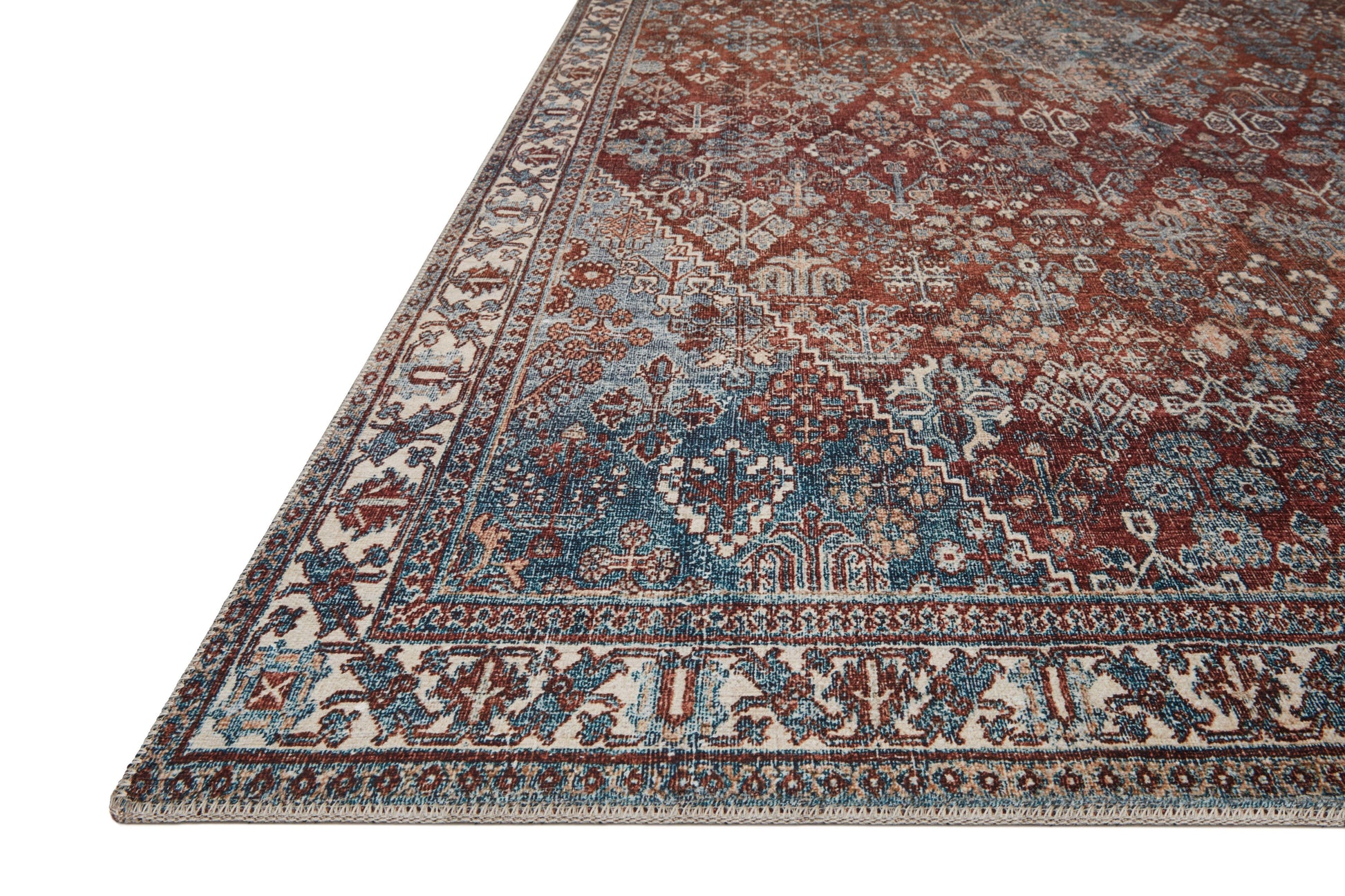 Magnolia Home Lenna LEA-04 Brick Sky Traditional Power Loomed Rug