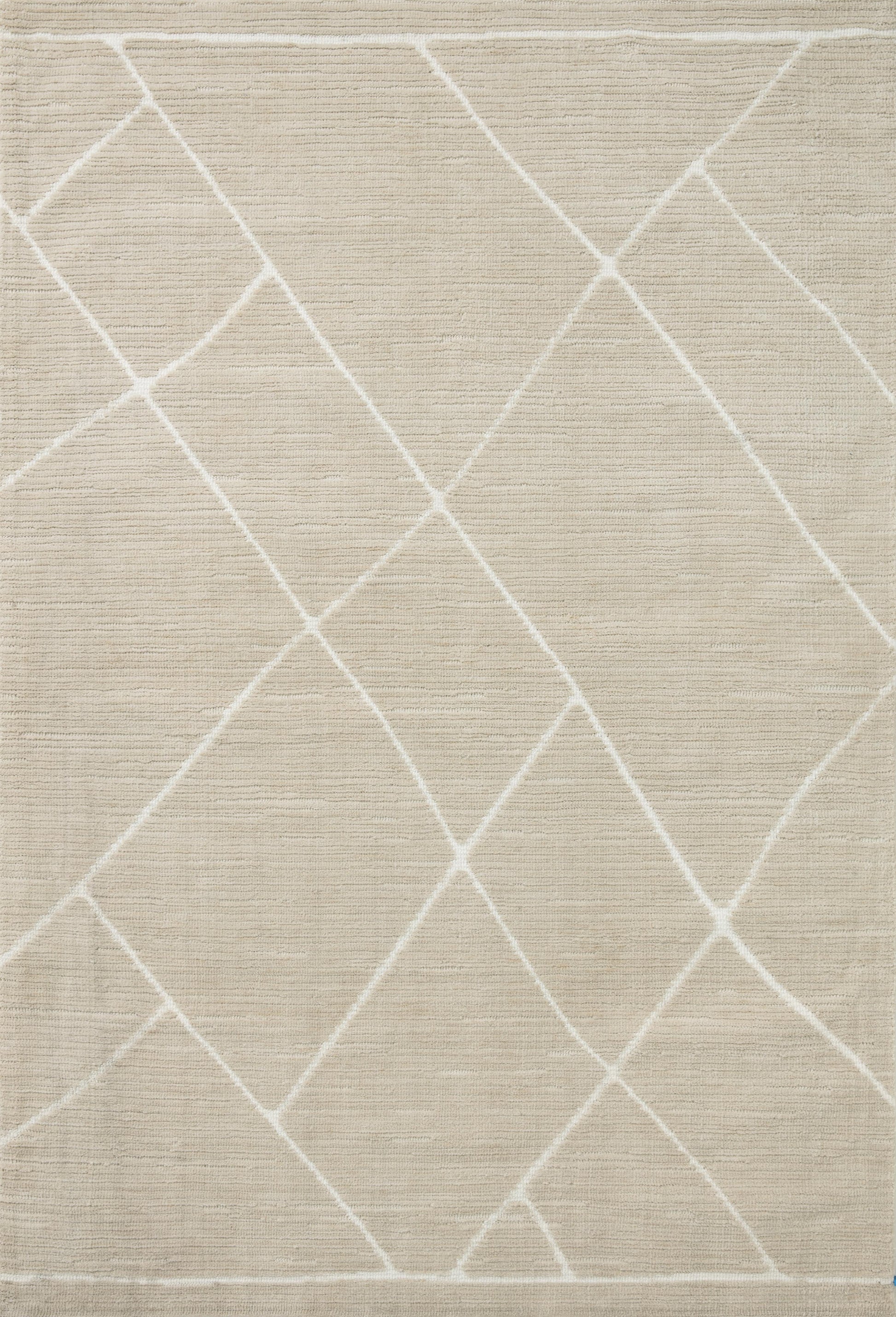 Magnolia Home Logan LOG-01 Oatmeal White Transitional Power Loomed Rug