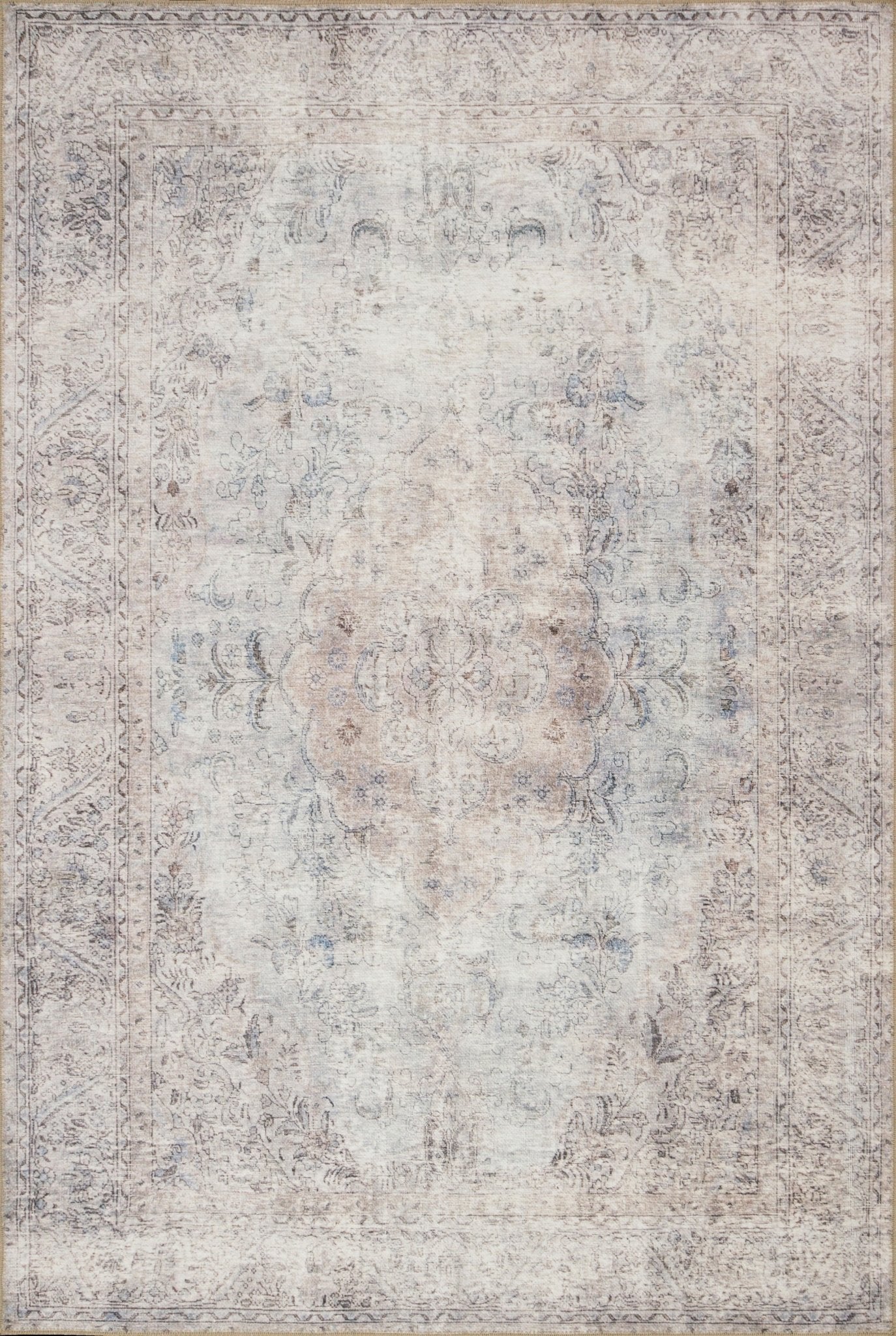 Loloi II Loren LQ - 04 Silver Slate Transitional Power Loomed Rug - Rugs - Loloi II - Atlanta Designer Rugs