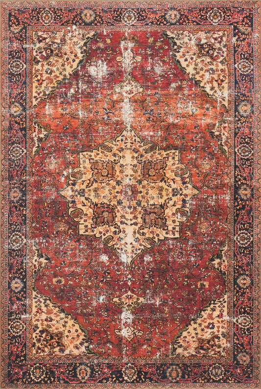 Loloi II Loren LQ - 07 Red Navy Transitional Power Loomed Rug - Rugs - Loloi II - Atlanta Designer Rugs