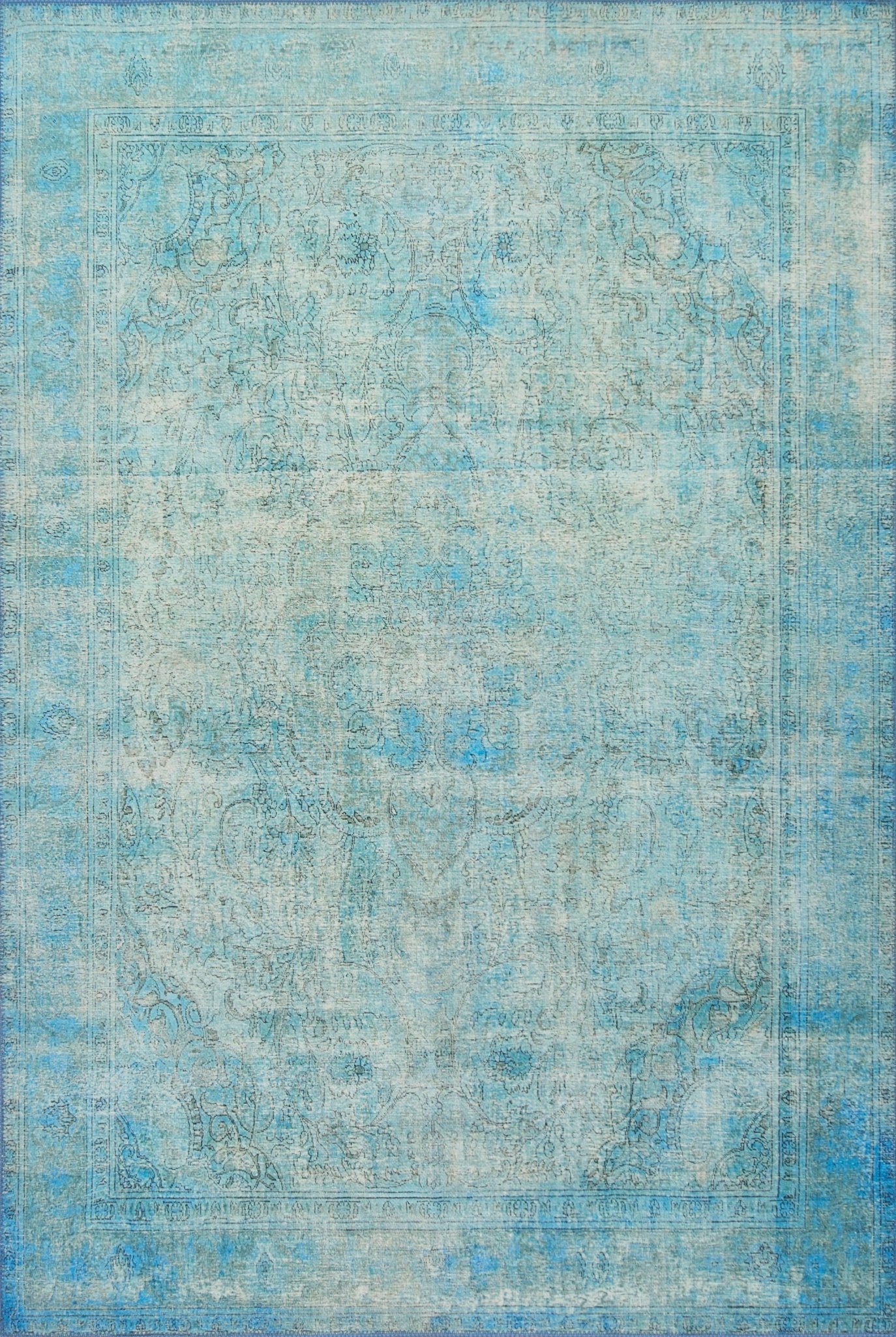 Loloi II Loren LQ - 08 Aqua Transitional Power Loomed Rug - Rugs - Loloi II - Atlanta Designer Rugs