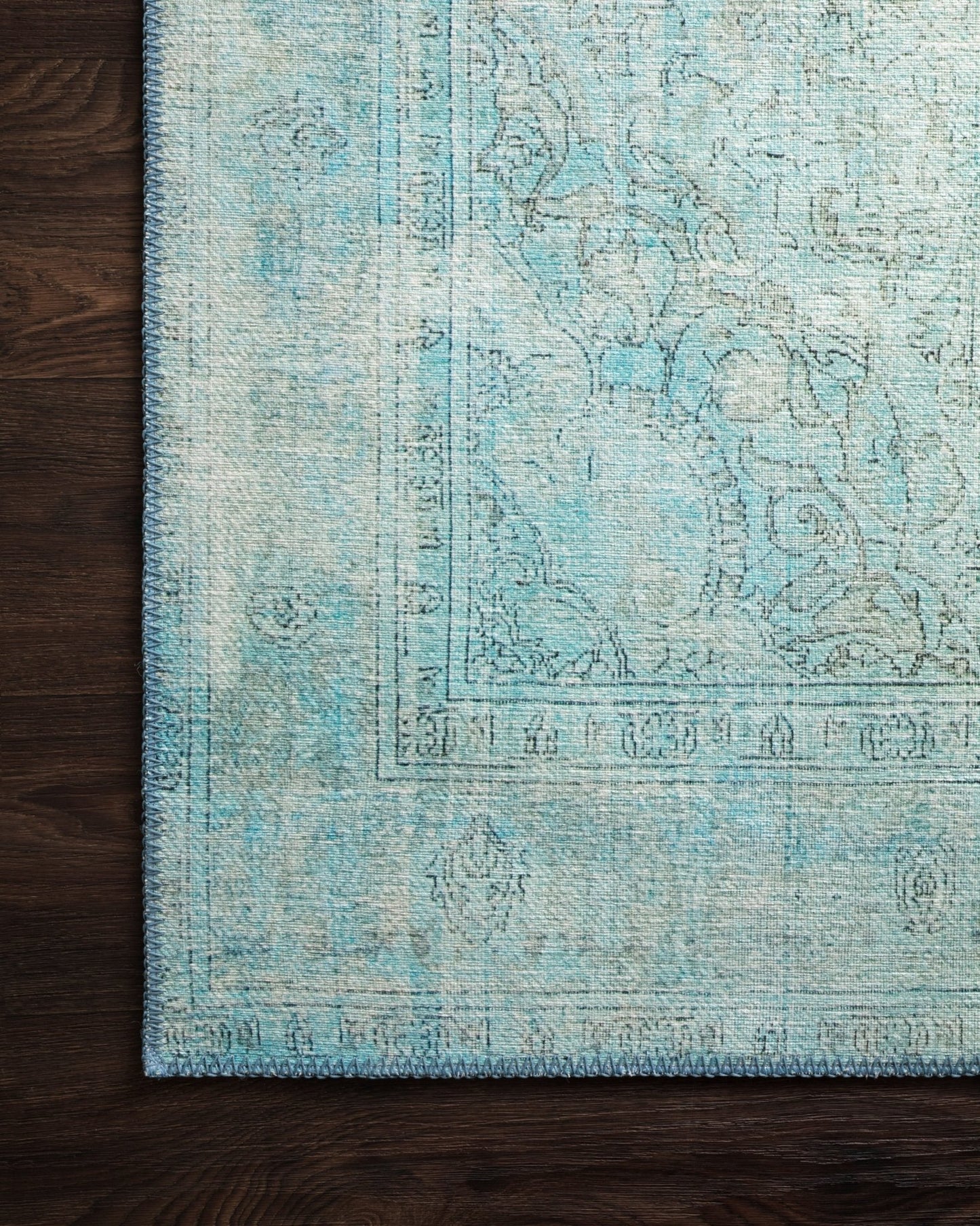 Loloi II Loren LQ - 08 Aqua Transitional Power Loomed Rug - Rugs - Loloi II - Atlanta Designer Rugs