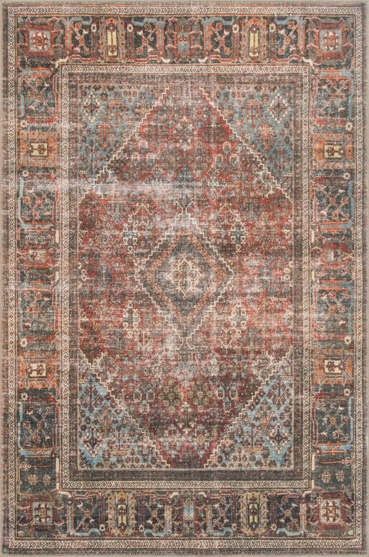 Loloi II Loren LQ - 13 Brick Midnight Transitional Power Loomed Rug - Rugs - Loloi II - Atlanta Designer Rugs