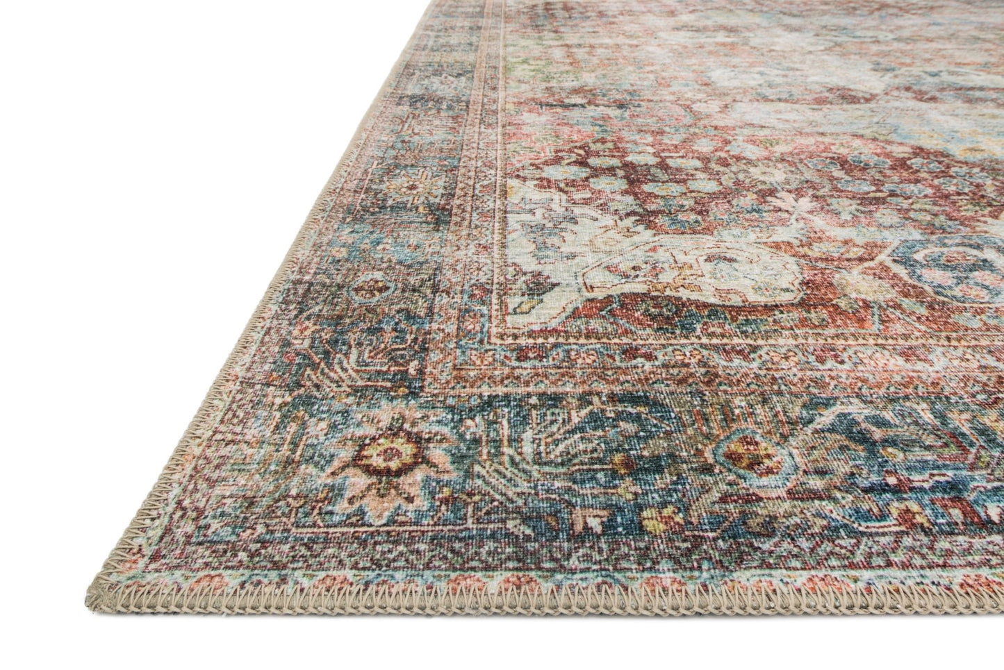 Loloi II Loren LQ - 14 Brick Multi Transitional Power Loomed Rug - Rugs - Loloi II - Atlanta Designer Rugs