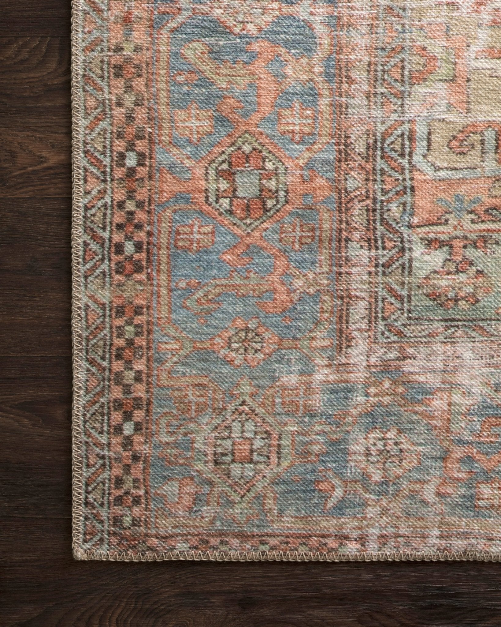 Loloi II Loren LQ - 15 Terracotta Sky Transitional Power Loomed Rug - Rugs - Loloi II - Atlanta Designer Rugs