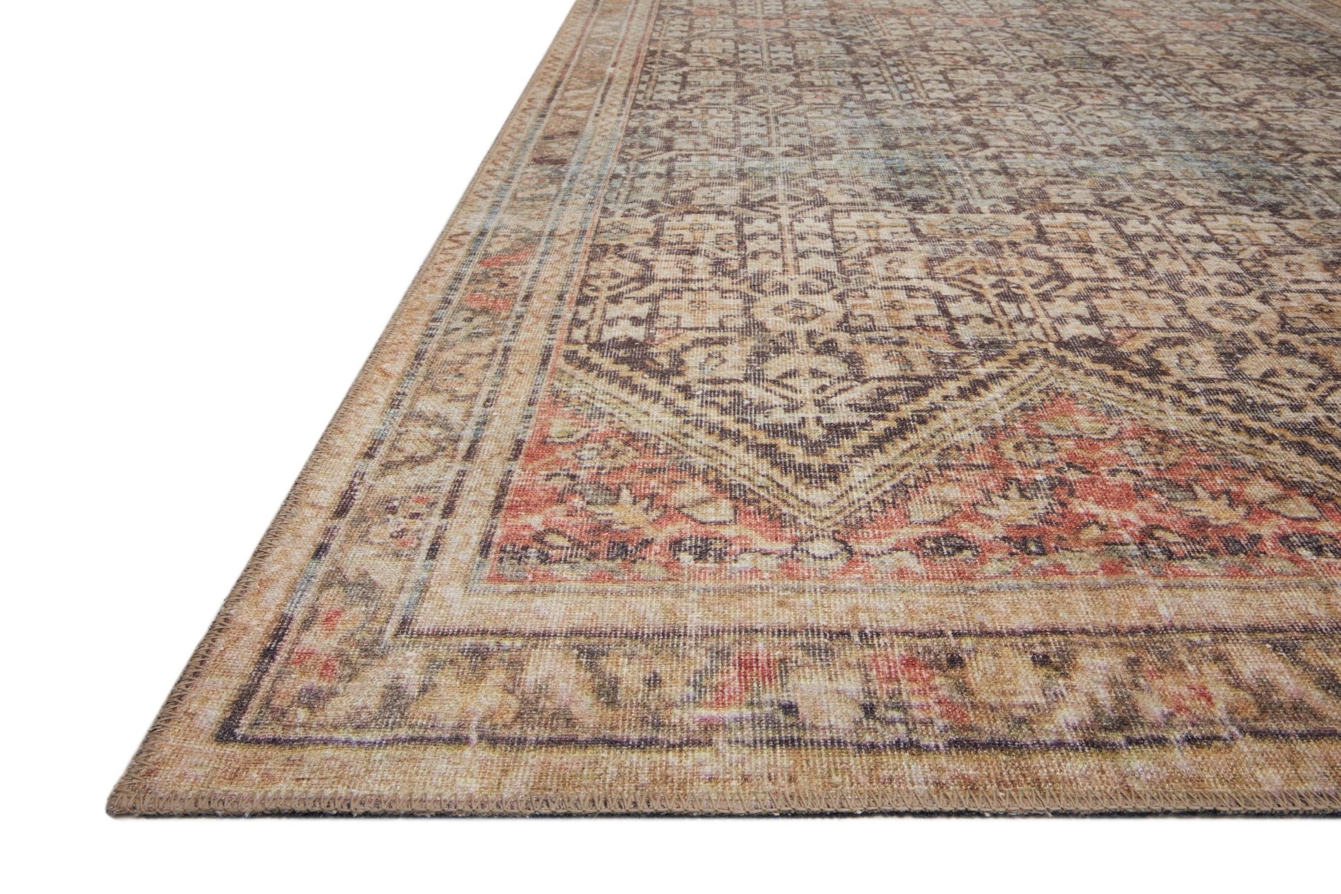 Loloi II Loren LQ - 17 Charcoal Multi Traditional Power Loomed Rug - Rugs - Loloi II - Atlanta Designer Rugs