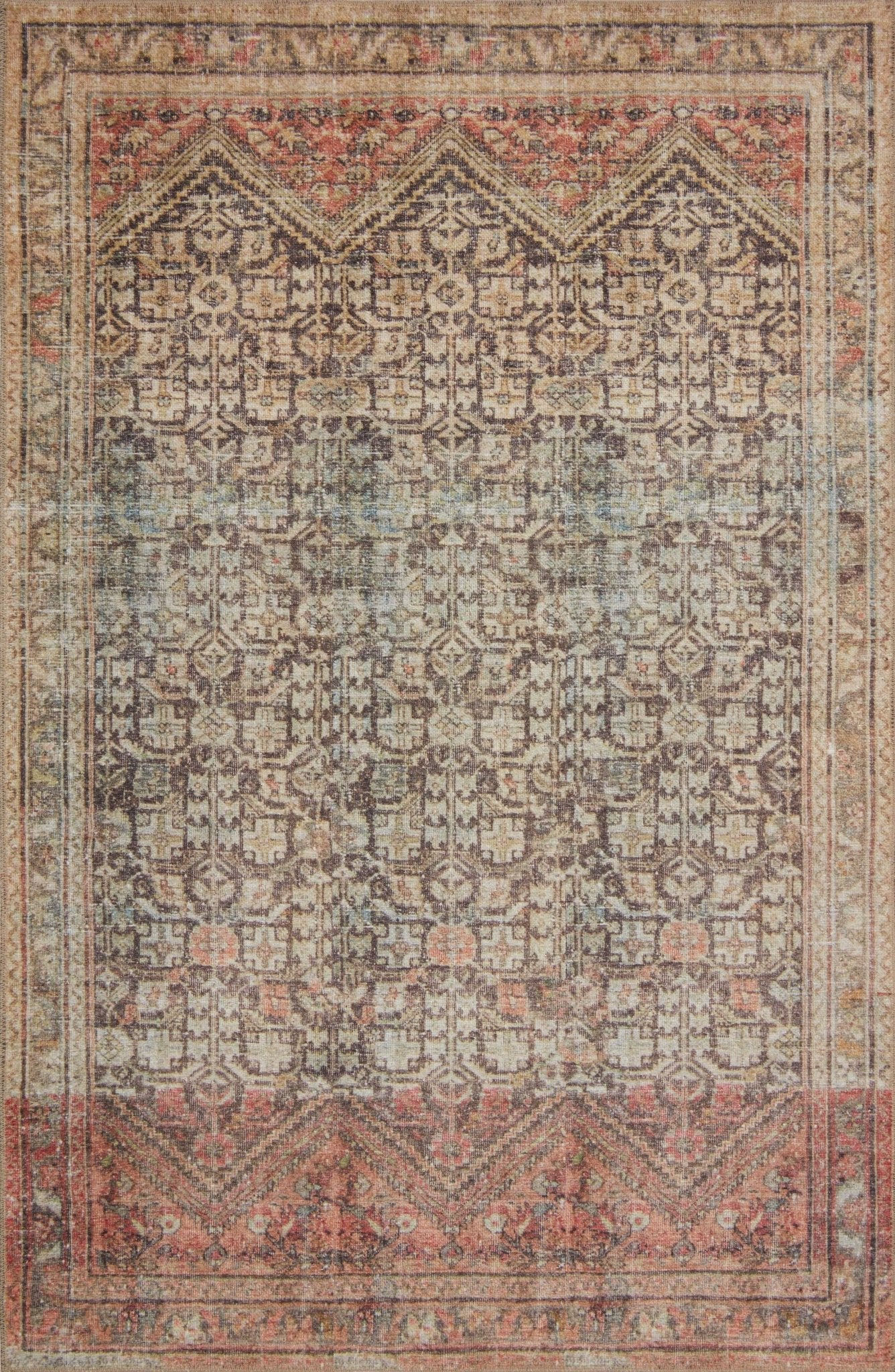 Loloi II Loren LQ - 17 Charcoal Multi Traditional Power Loomed Rug - Rugs - Loloi II - Atlanta Designer Rugs