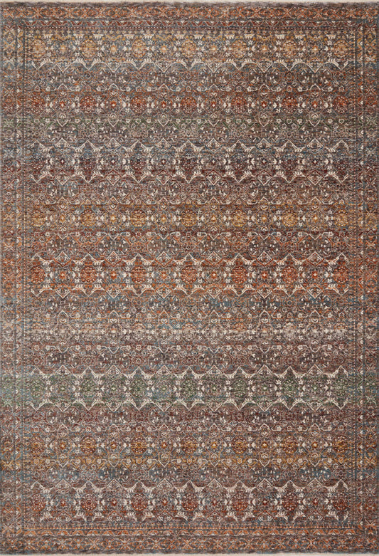 Loloi Lourdes LOU-03 Stone Multi Traditional Power Loomed Rug