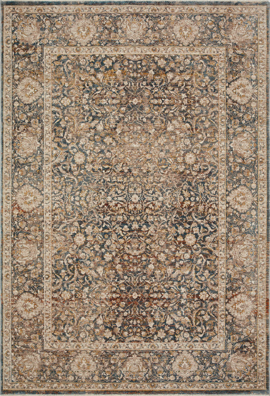 Loloi Lourdes LOU-08 Charcoal Ivory Traditional Power Loomed Rug