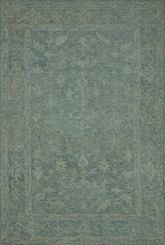 Loloi LYLE LK-05 Teal Transitional Hooked Rug