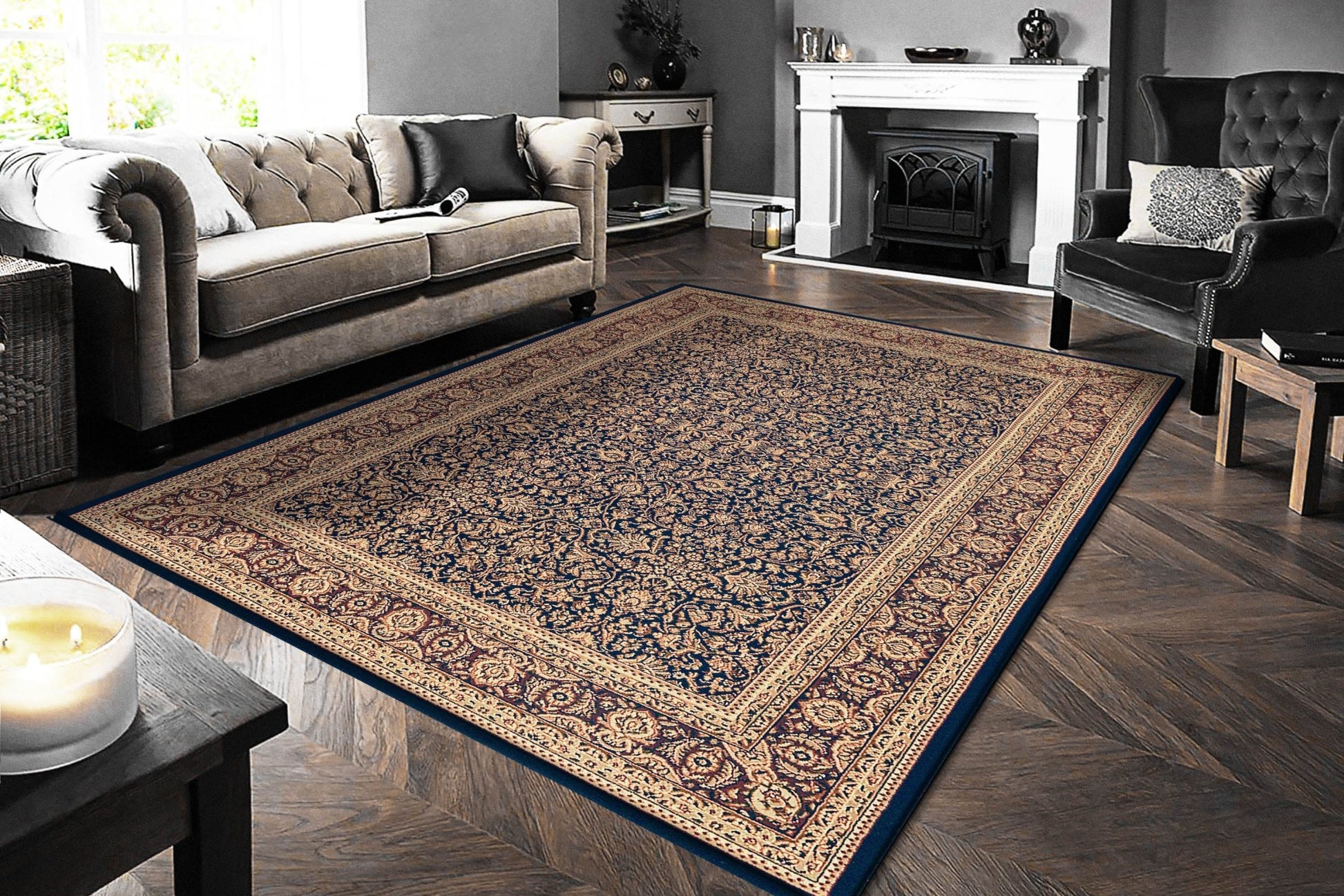 Dynamic Rugs Legacy 58004 Navy Traditional Machine - Made Rug - Rugs - Dynamic Rugs - Atlanta Designer Rugs