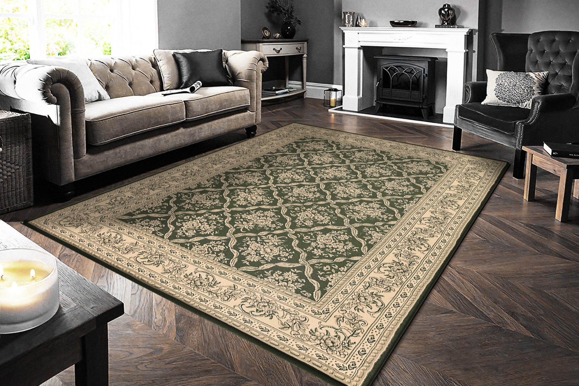 Dynamic Rugs Legacy 58018 Green Traditional Machine - Made Rug - Rugs - Dynamic Rugs - Atlanta Designer Rugs