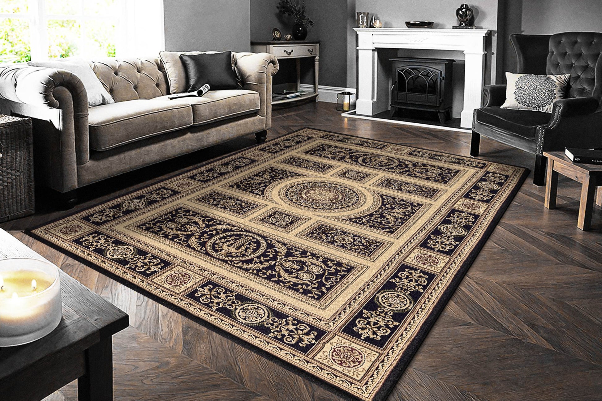 Dynamic Rugs Legacy 58021 Black Traditional Machine - Made Rug - Rugs - Dynamic Rugs - Atlanta Designer Rugs