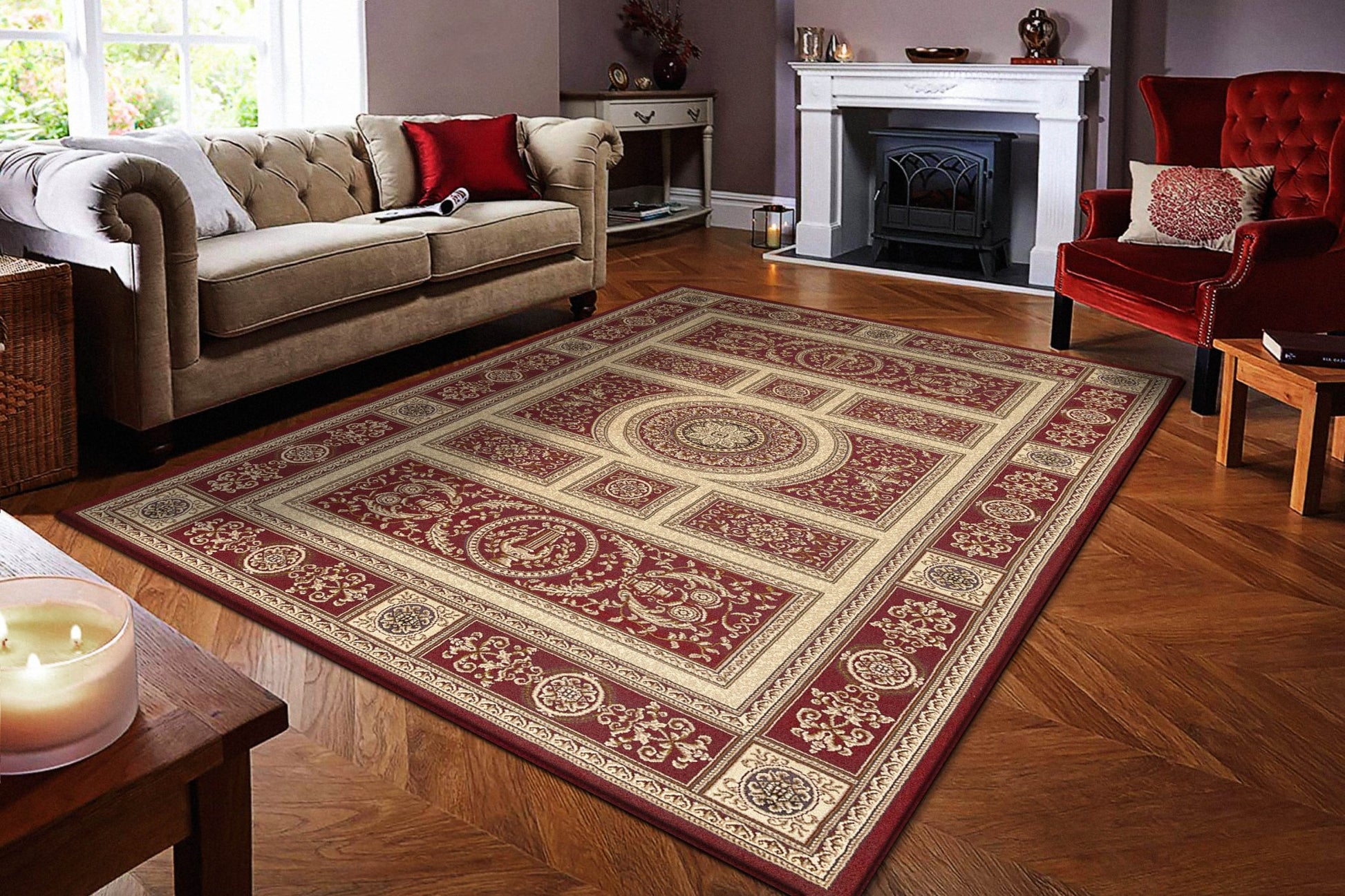 Dynamic Rugs Legacy 58021 Red Traditional Machine - Made Rug - Rugs - Dynamic Rugs - Atlanta Designer Rugs