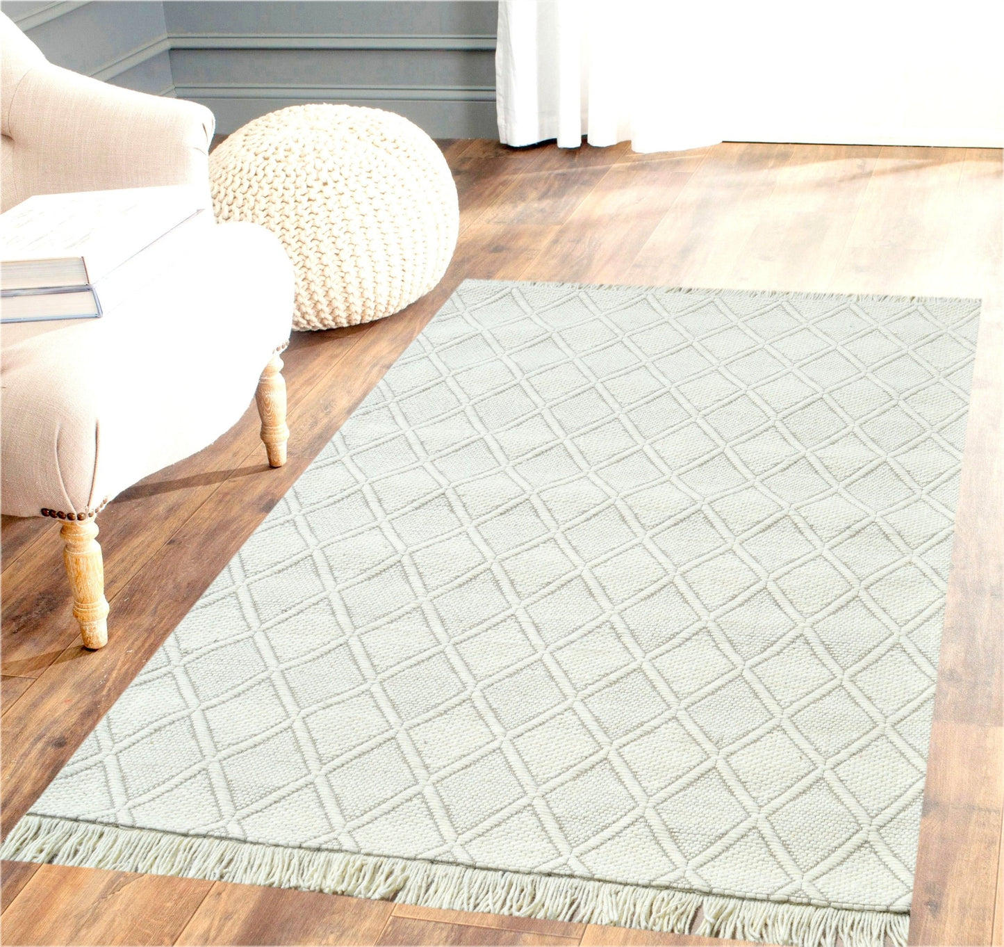 Dynamic Rugs Lola 2122 Ivory Brown Modern Handmade Rug - Rugs - Dynamic Rugs - Atlanta Designer Rugs