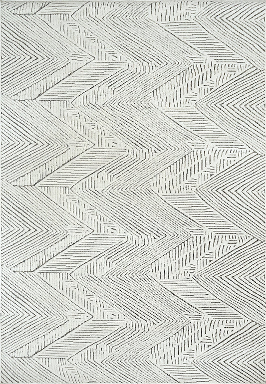 Dynamic Rugs Lotus 8142 Ivory Grey Contemporary Machine - Made Rug - Rugs - Dynamic Rugs - Atlanta Designer Rugs