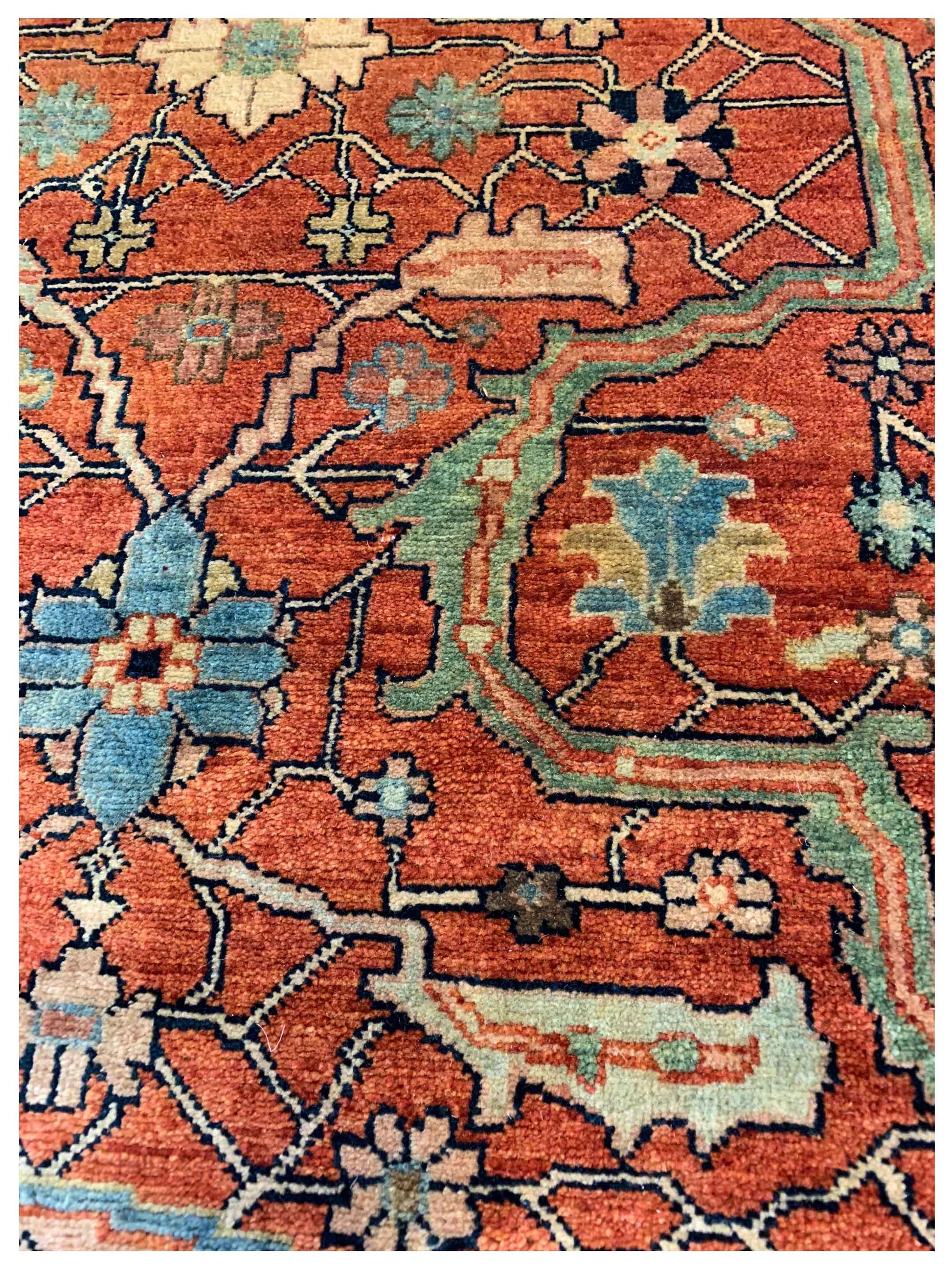 Artisan Gwyneth Rust Blue Traditional Knotted Rug - Rugs - Artisan - Atlanta Designer Rugs