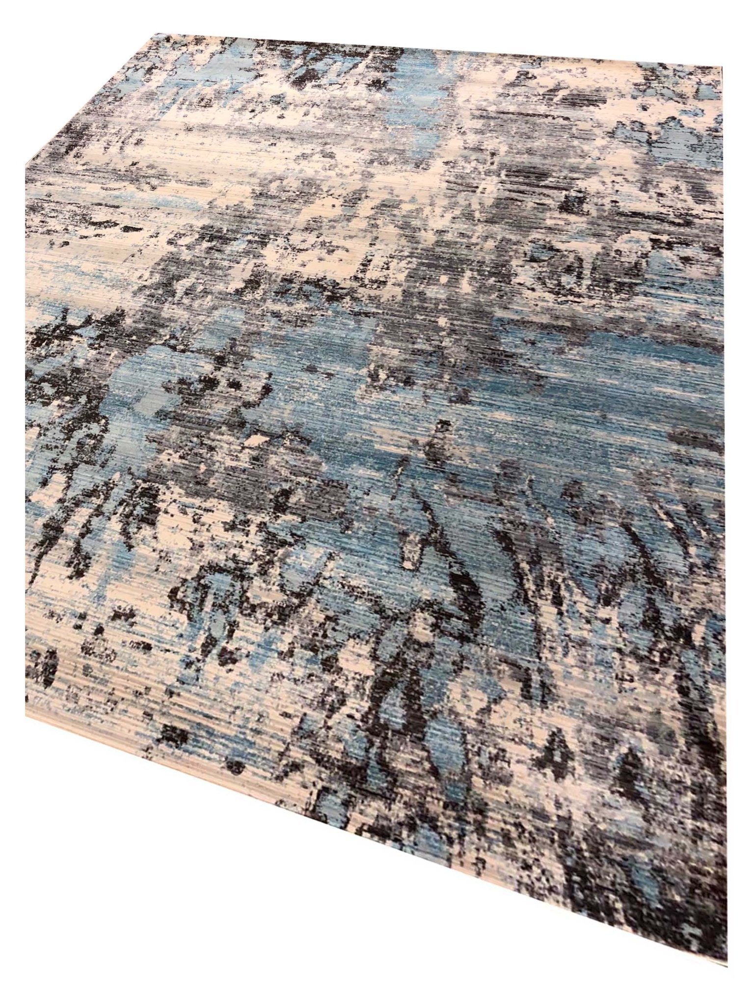 Artisan Marcia Grey Aqua Modern Machinemade Rug - Rugs - Artisan - Atlanta Designer Rugs