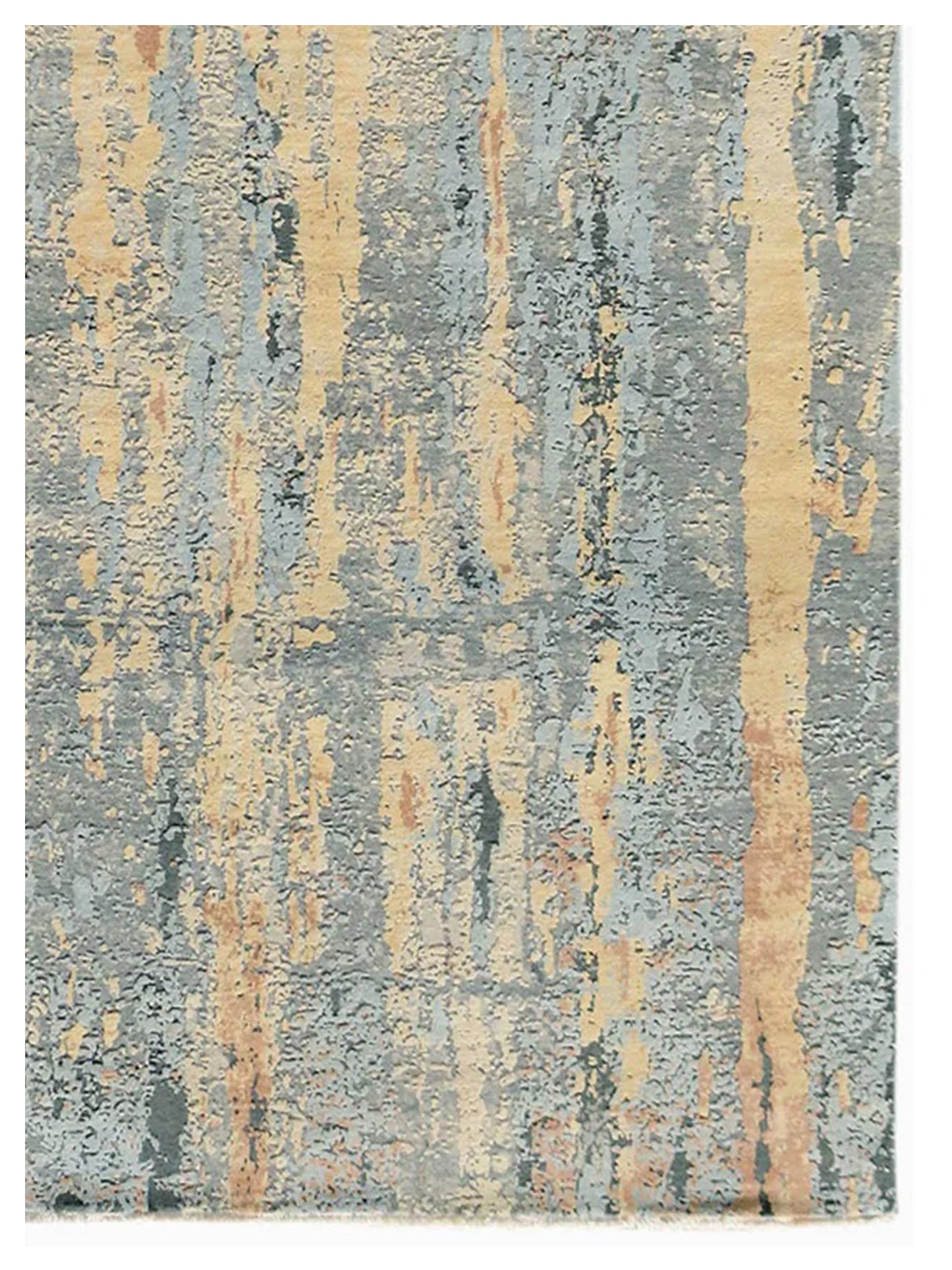 Limited MELBOURNE ME-253 Deep Silver  Transitional Knotted Rug