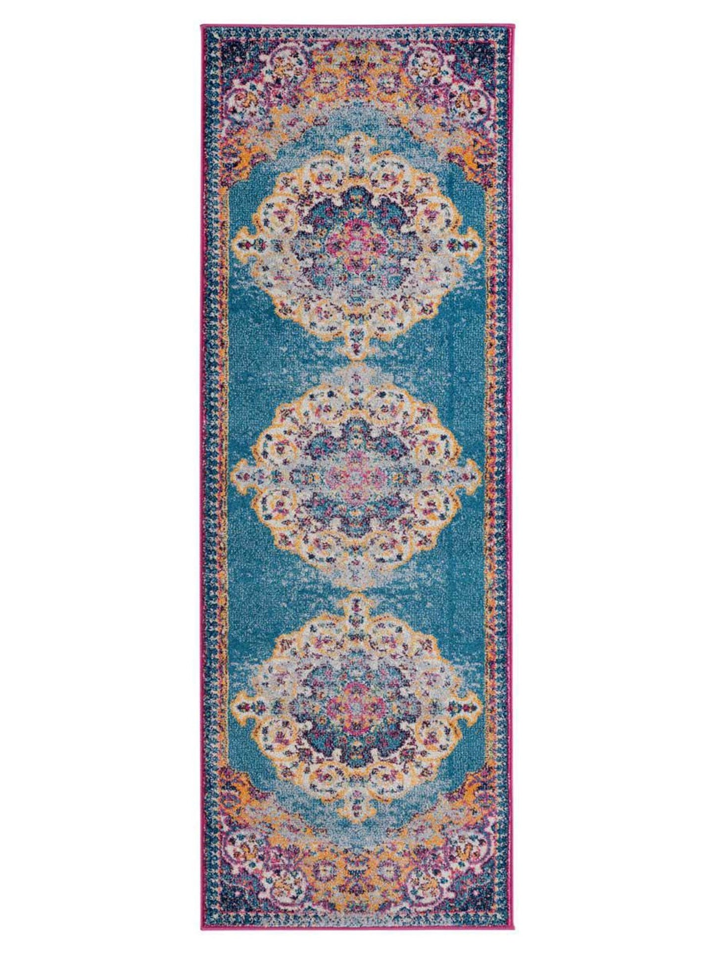 Limited Grace GE - 351 BLUE ORANGE Traditional Machinemade Rug - Rugs - Limited - Atlanta Designer Rugs