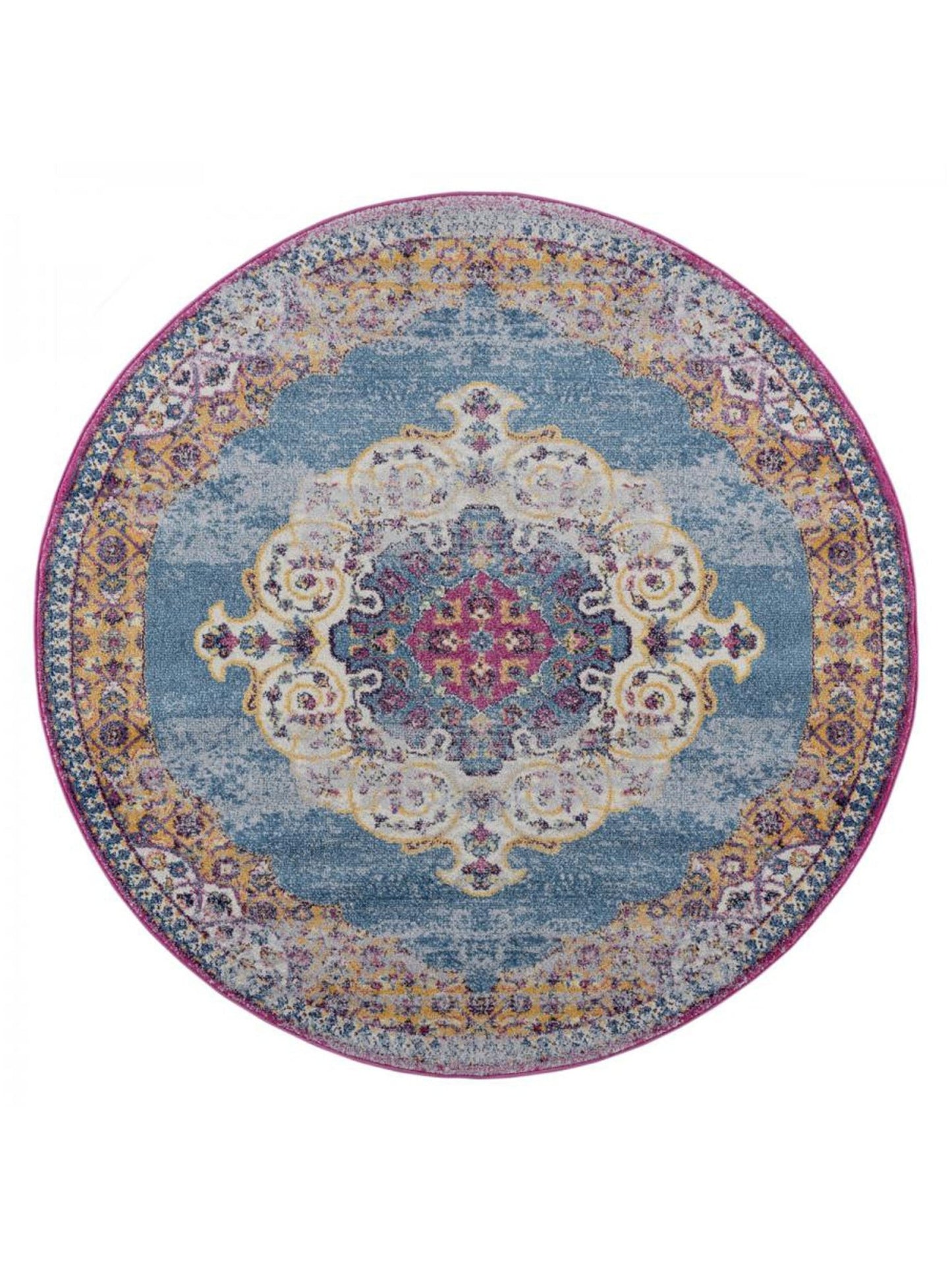 Limited Grace GE - 351 BLUE ORANGE Traditional Machinemade Rug - Rugs - Limited - Atlanta Designer Rugs