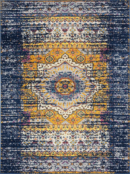 Limited Grace GE - 354 NAVY ORANGE Traditional Machinemade Rug - Rugs - Limited - Atlanta Designer Rugs