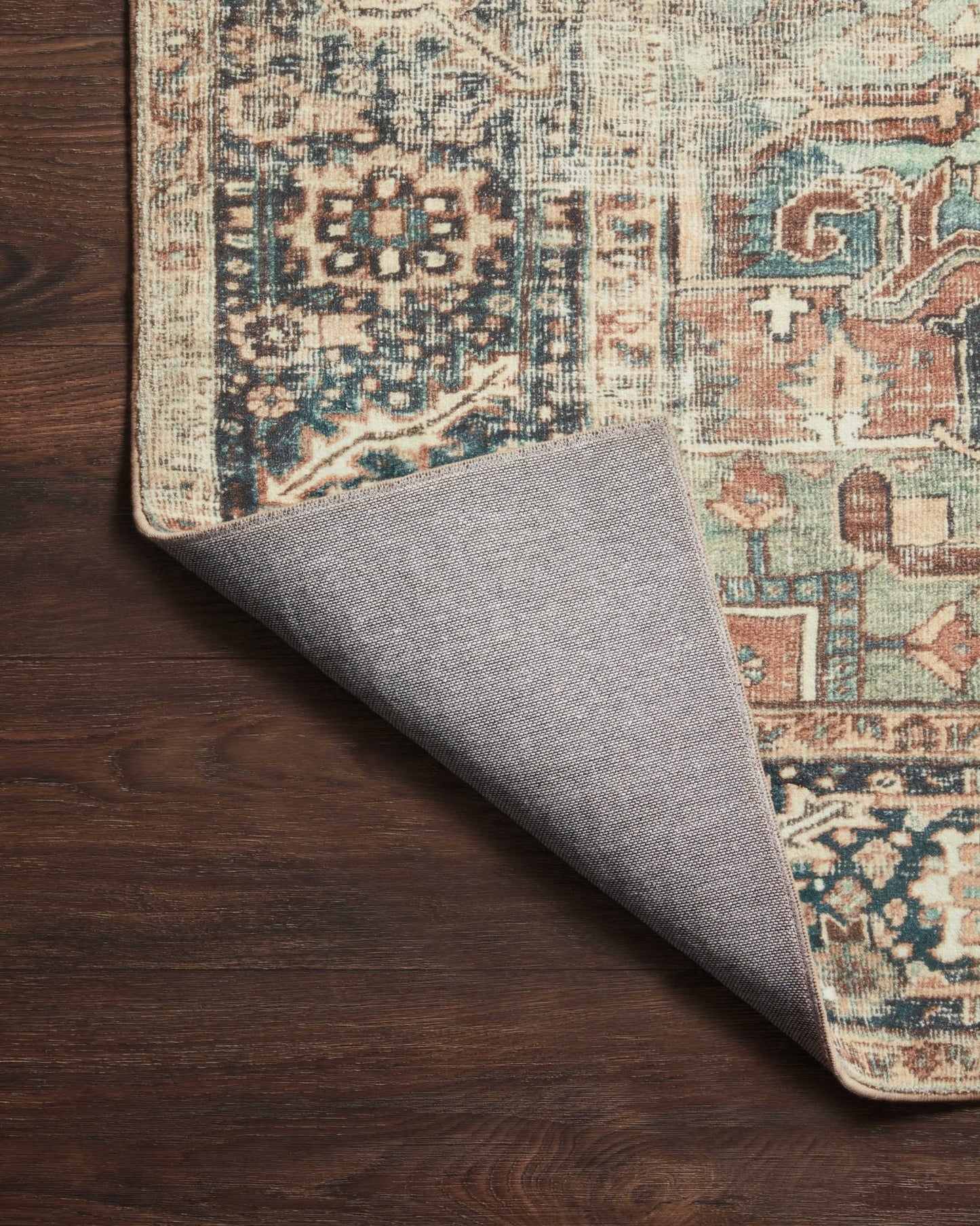 Loloi II Margot MAT - 02 Terracotta Lagoon Traditional Power Loomed Rug - Rugs - Loloi II - Atlanta Designer Rugs