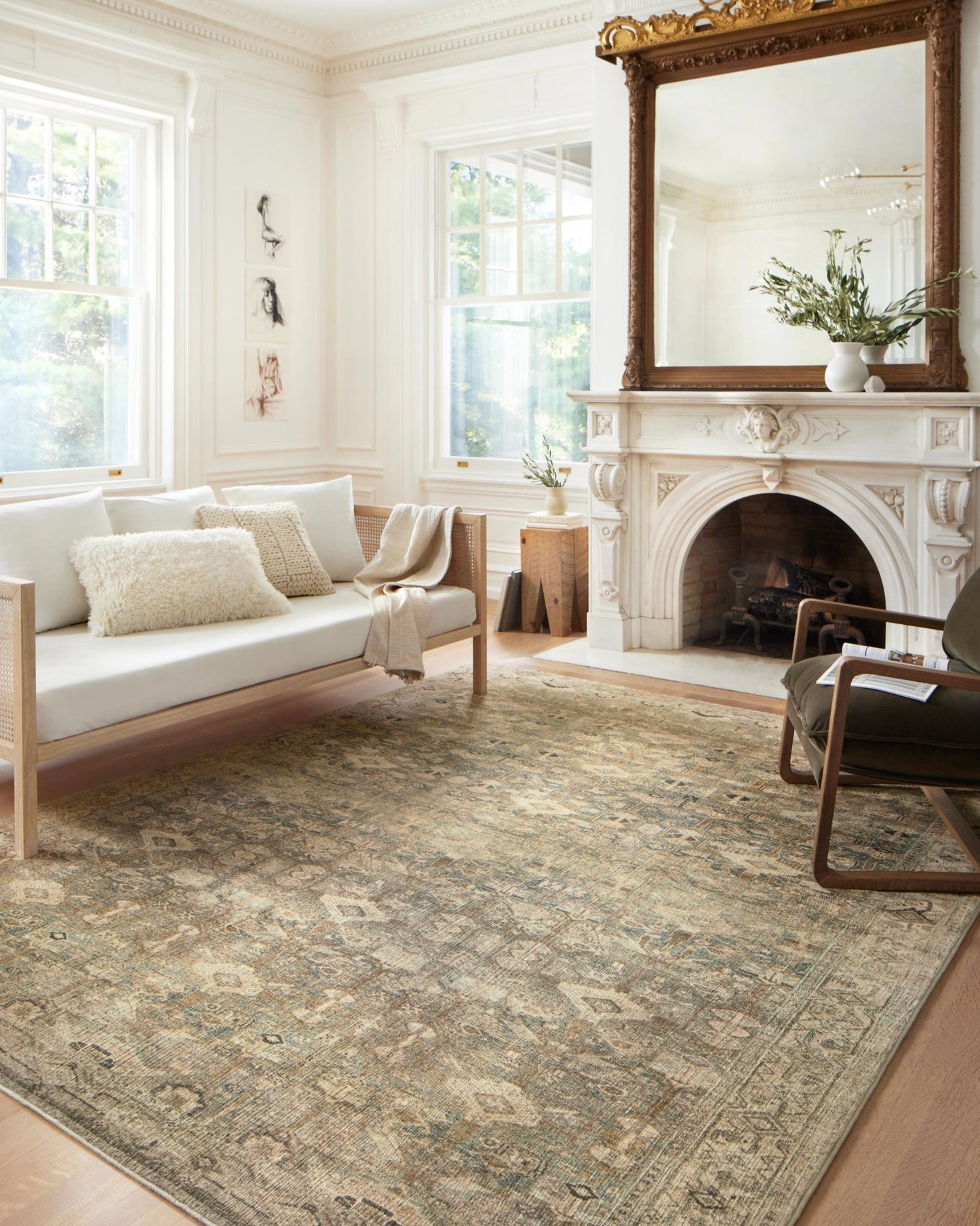 Loloi II Margot MAT - 04 Antique Sage Traditional Power Loomed Rug - Rugs - Loloi II - Atlanta Designer Rugs