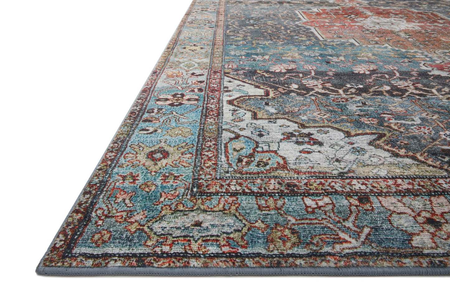 Loloi II Margot MAT - 05 Ocean Brick Traditional Power Loomed Rug - Rugs - Loloi II - Atlanta Designer Rugs