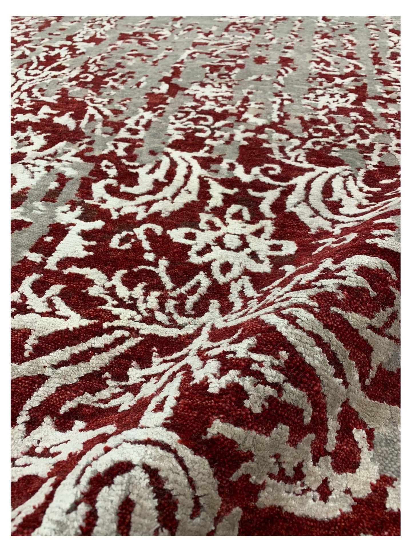 Artisan Toni Grey Red Transitional Knotted Rug - Rugs - Artisan - Atlanta Designer Rugs