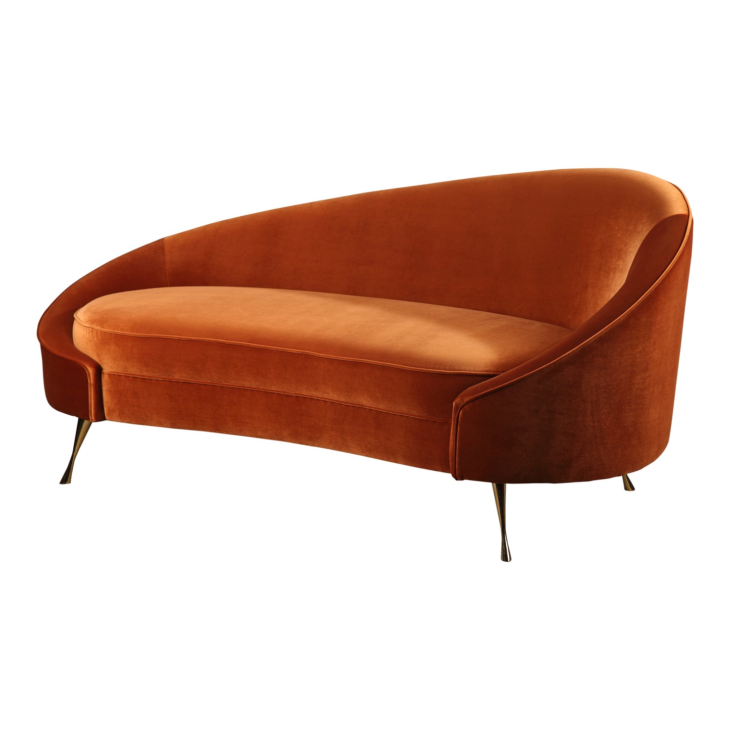 Moes Home Chaises Abigail Orange Art Deco Furniture