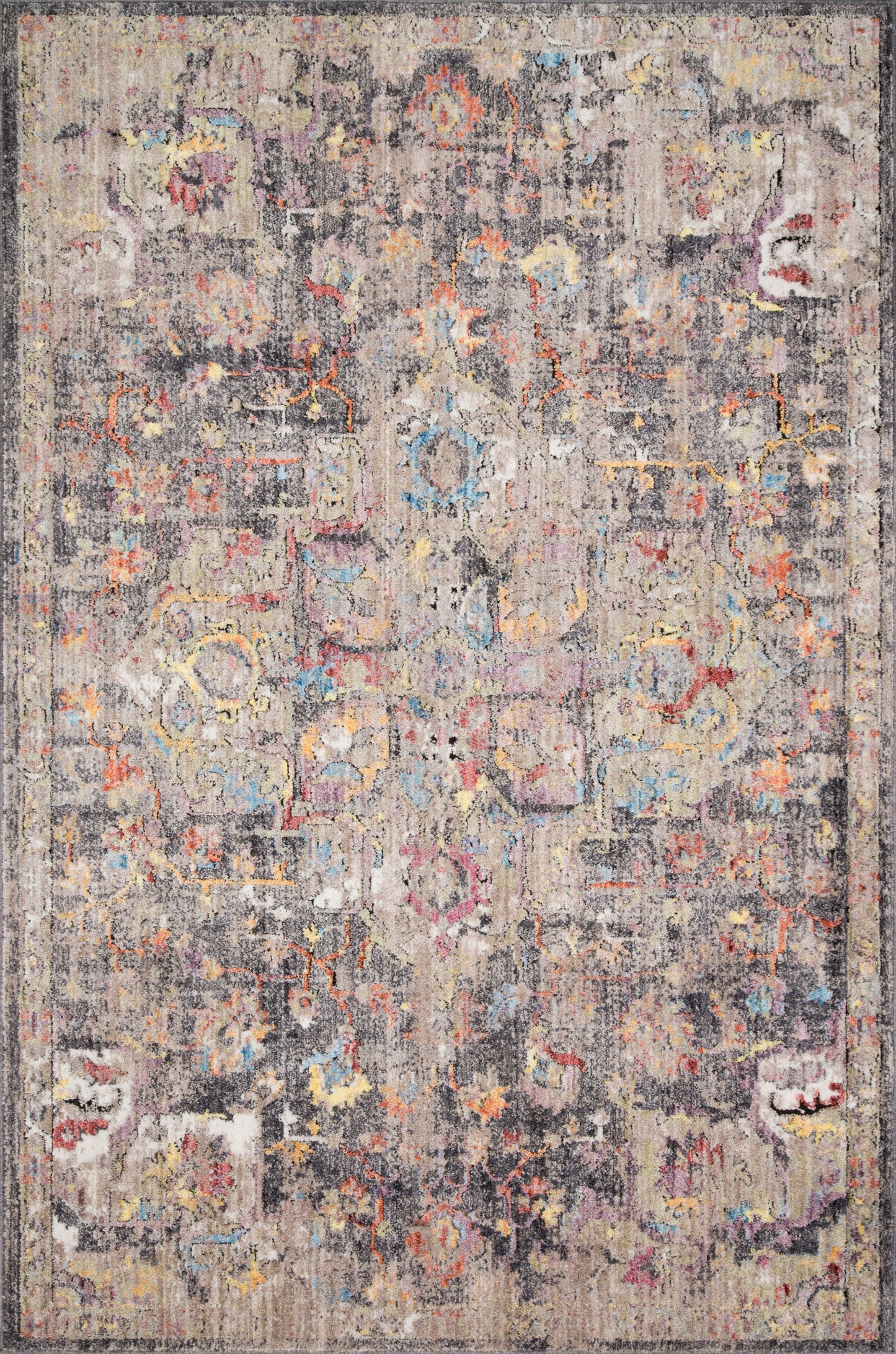 Loloi MEDUSA MED-06 Charcoal Fiesta Contemporary Power Loomed Rug