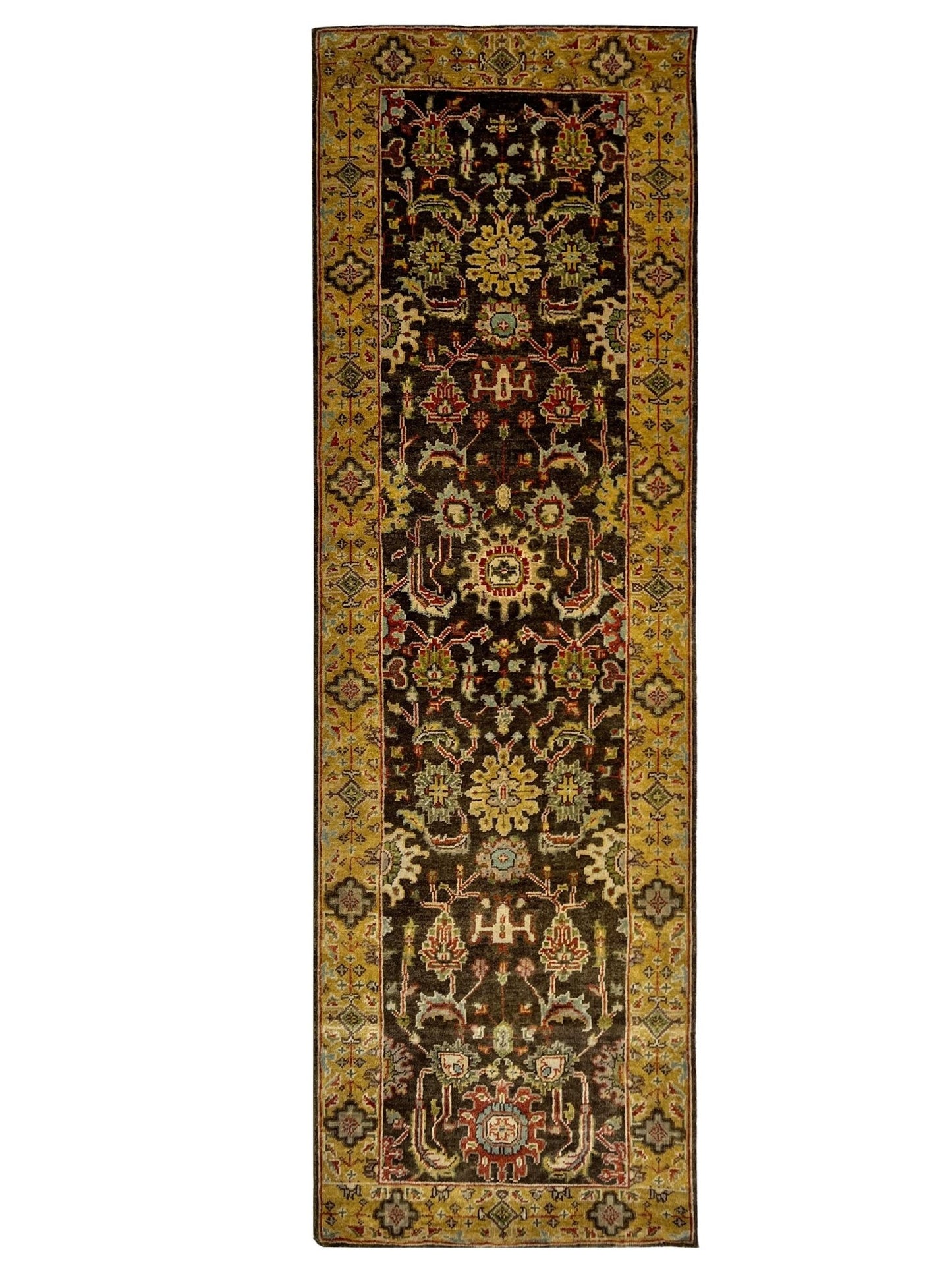 Artisan Mahal Brown Gold Traditional Knotted Rug - Rugs - Artisan - Atlanta Designer Rugs