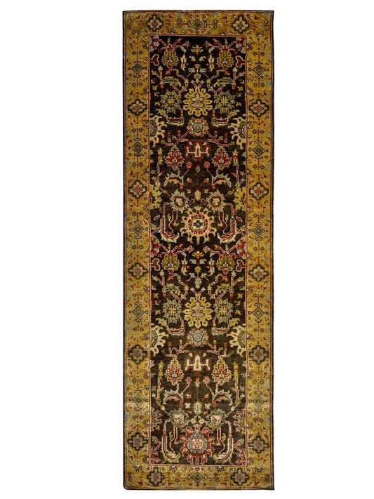 Artisan Mahal Brown Gold Traditional Knotted Rug - Rugs - Artisan - Atlanta Designer Rugs