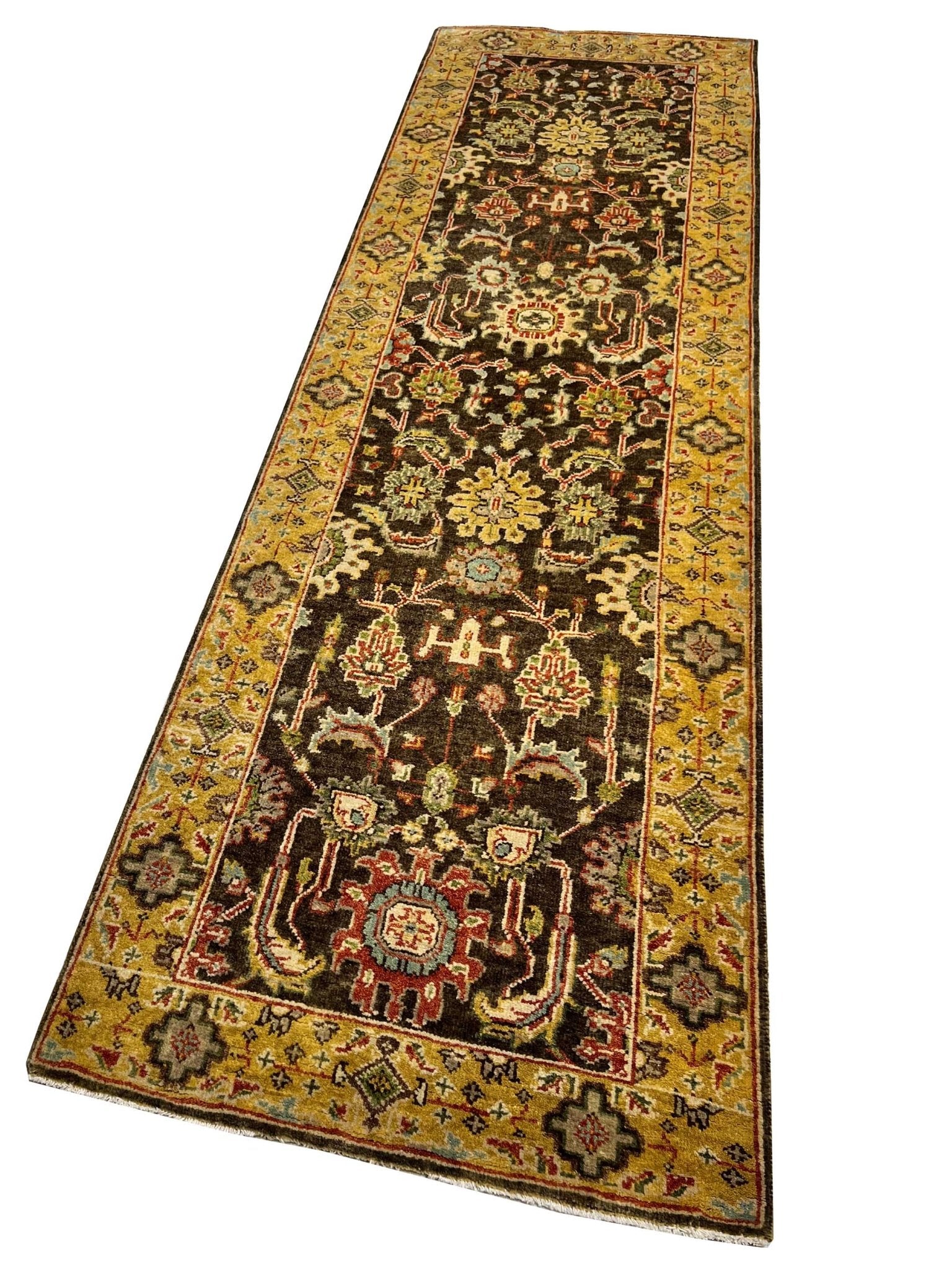 Artisan Mahal Brown Gold Traditional Knotted Rug - Rugs - Artisan - Atlanta Designer Rugs