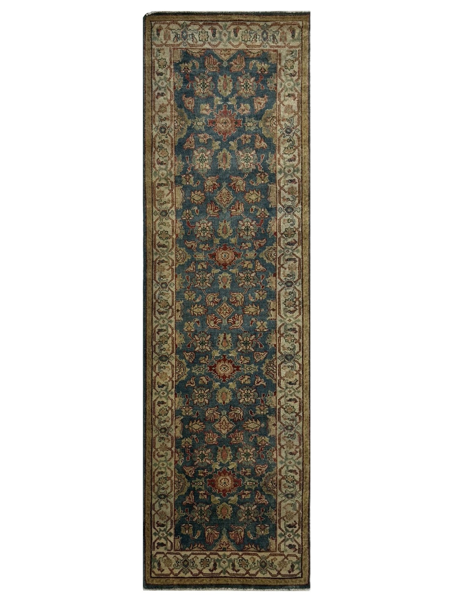 Artisan Mahal Lt.Blue Ivory Traditional Knotted Rug - Rugs - Artisan - Atlanta Designer Rugs