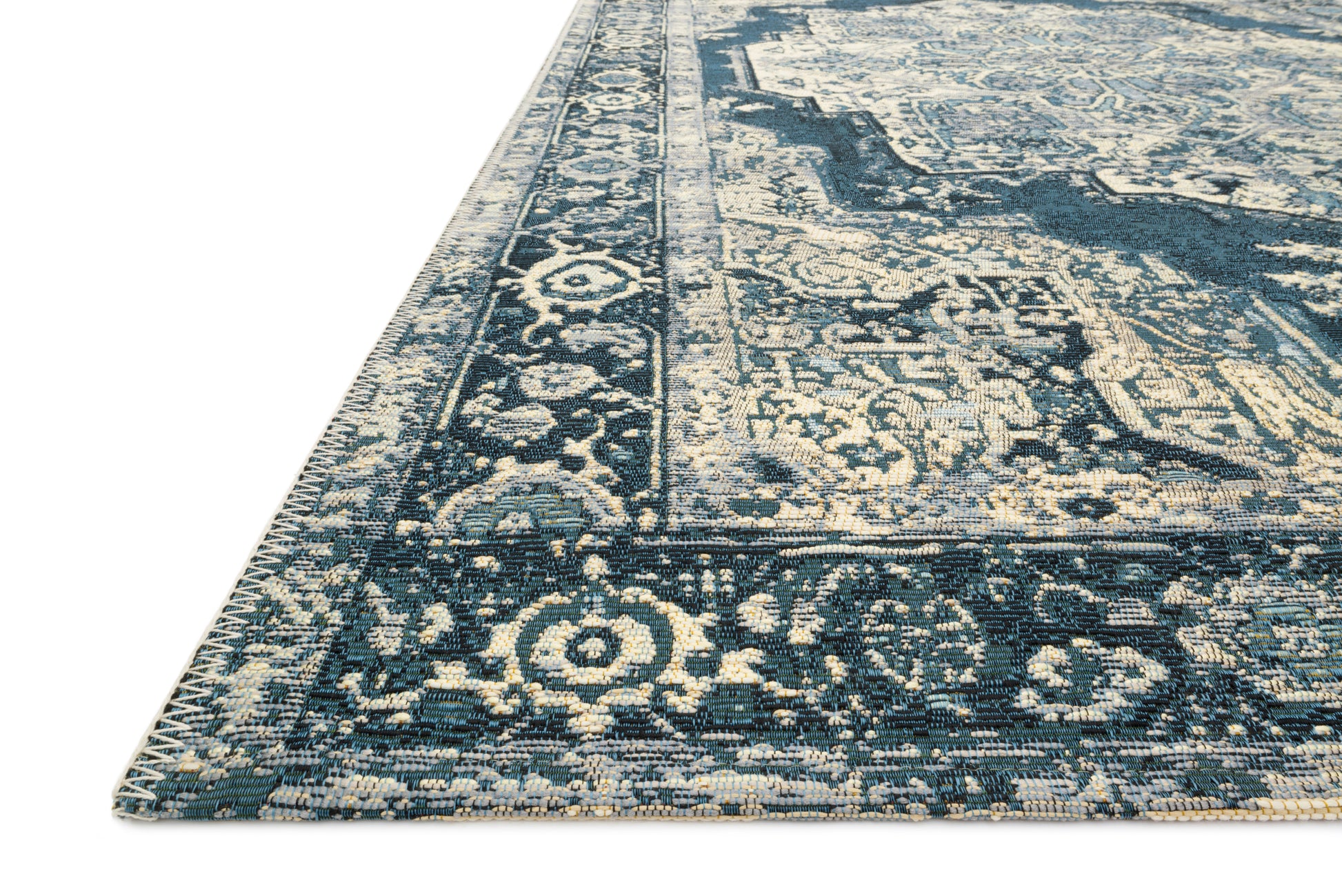 Loloi Mika MIK-01 Dk Blue Dk Blue Indoor/Outdoor Power Loomed Rug