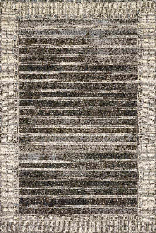 Loloi Mika MIK-07 Charcoal Ivory Indoor/Outdoor Power Loomed Rug