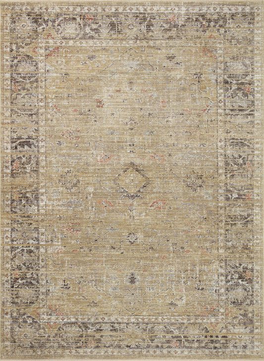 Magnolia Home Millie MIE-03 Gold Charcoal Traditional Power Loomed Rug