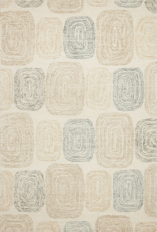 Loloi MILO MLO-01 Teal Neutral Contemporary Hand Tufted Rug