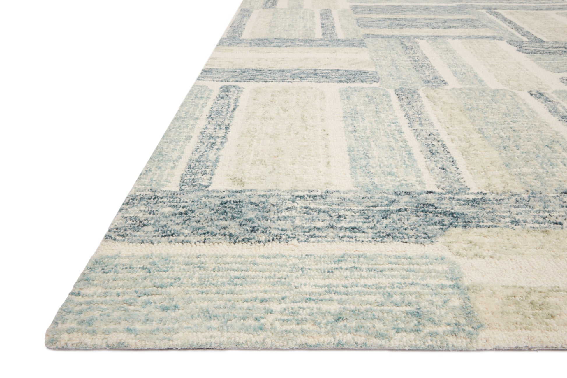 Loloi MILO MLO-04 Aqua Denim Contemporary Hand Tufted Rug