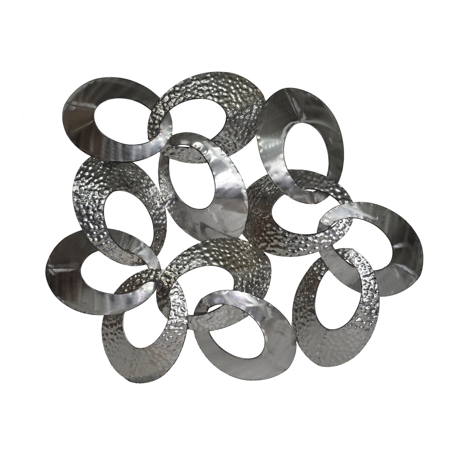 Moes Home Wall Sculptures Looped Metal Silver  Furniture