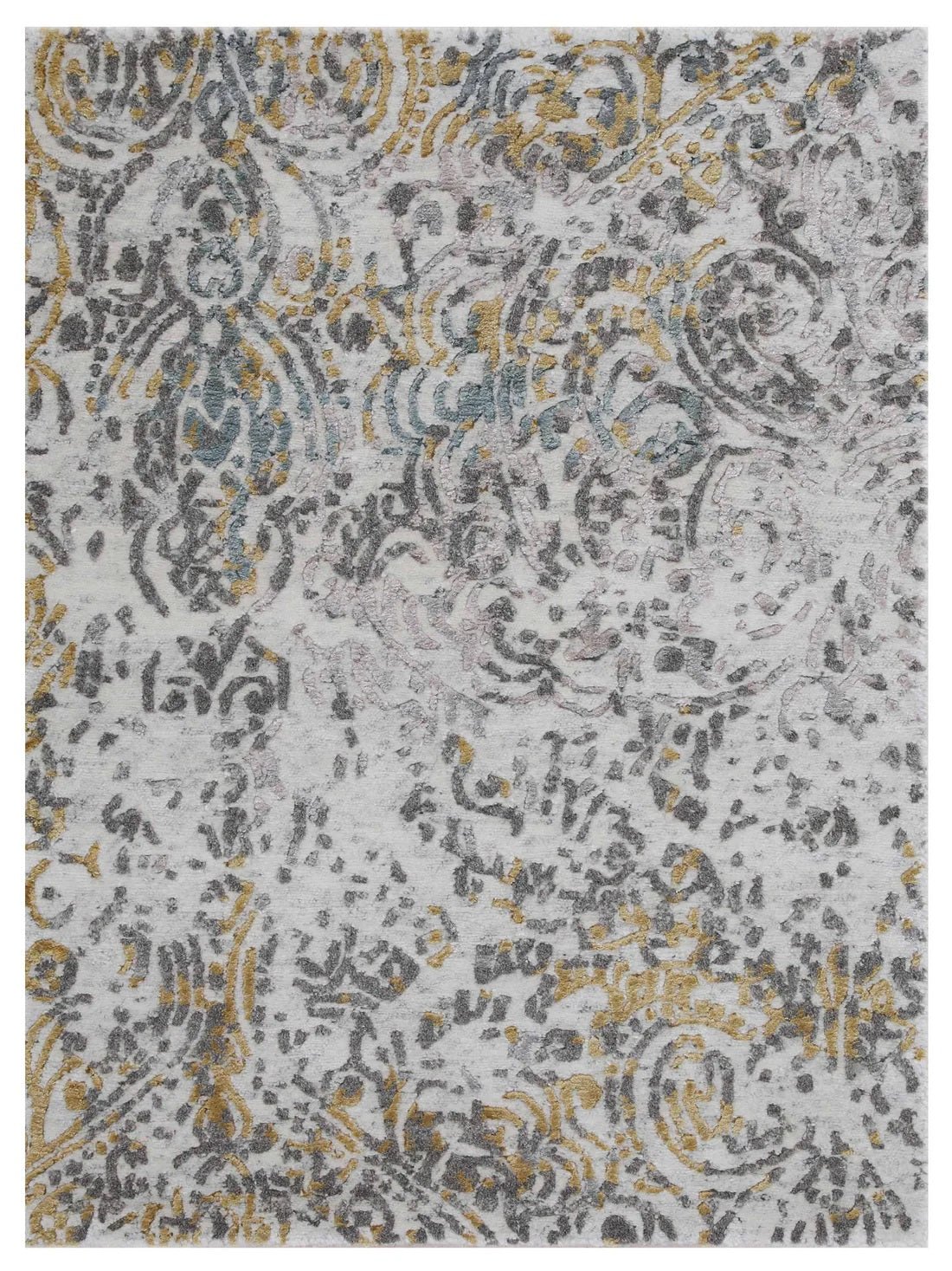 Artisan Mary Natural Gold Contemporary Knotted Rug - Rugs - Artisan - Atlanta Designer Rugs