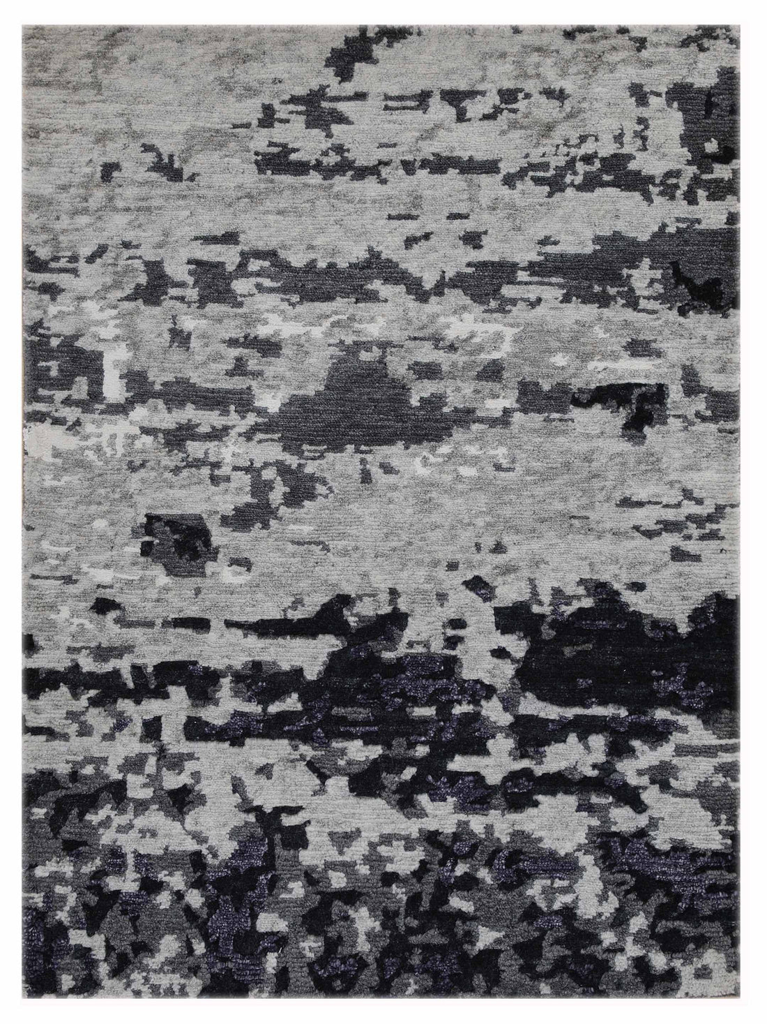 Artisan Mary Grey Black Contemporary Knotted Rug - Rugs - Artisan - Atlanta Designer Rugs