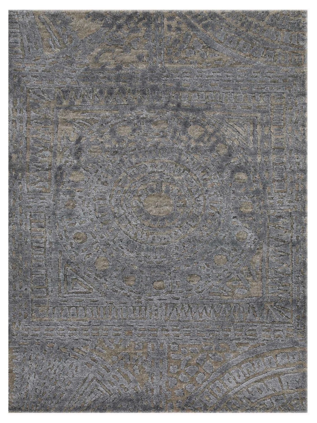 Artisan Mary Silver Beige Contemporary Knotted Rug - Rugs - Artisan - Atlanta Designer Rugs