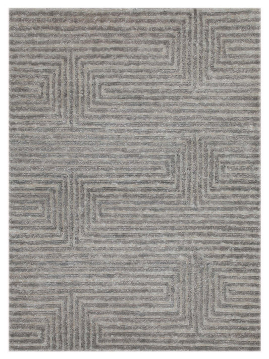 Artisan Mary Ivory Silver Contemporary Knotted Rug - Rugs - Artisan - Atlanta Designer Rugs