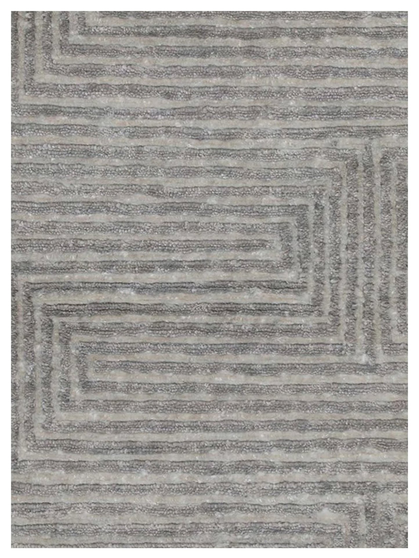 Artisan Mary Ivory Silver Contemporary Knotted Rug - Rugs - Artisan - Atlanta Designer Rugs