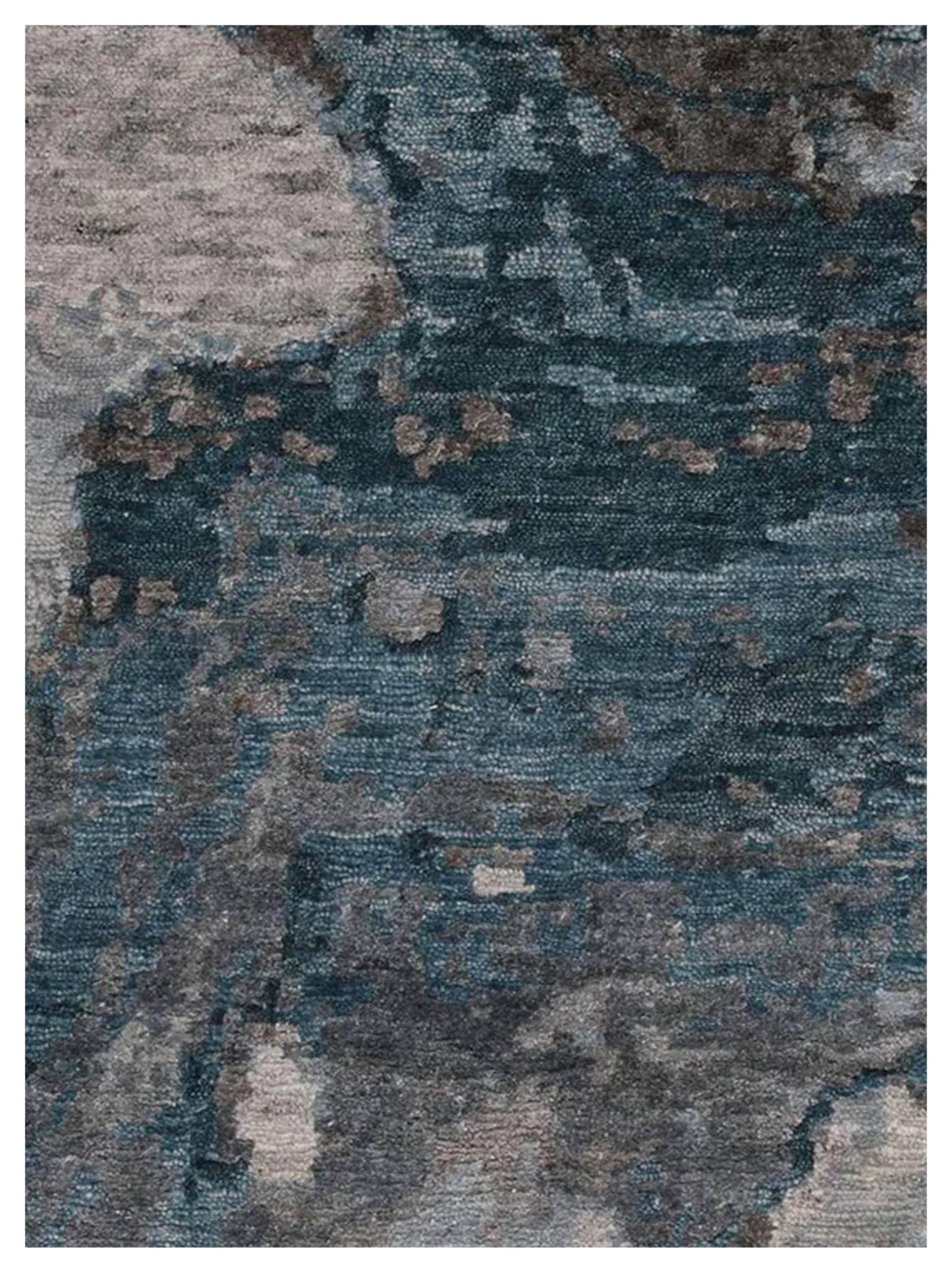 Artisan Mary Aqua Contemporary Knotted Rug - Rugs - Artisan - Atlanta Designer Rugs